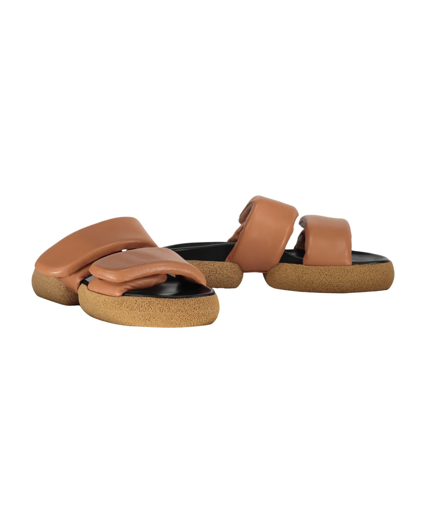 Dries Van Noten Leather And Rubber Slides - Beige その他各種シューズ