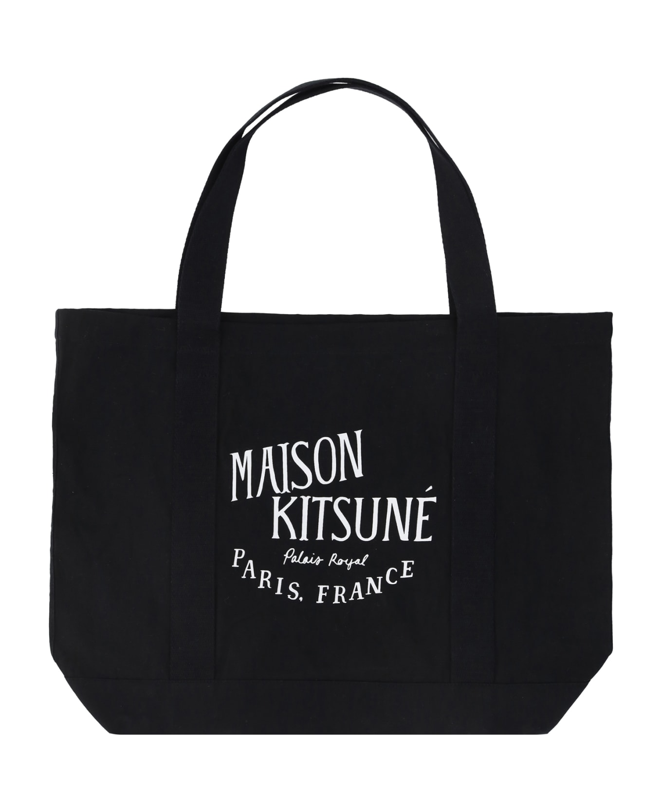 Maison Kitsuné Palais Royal Shoulder Shopping Bag - Black