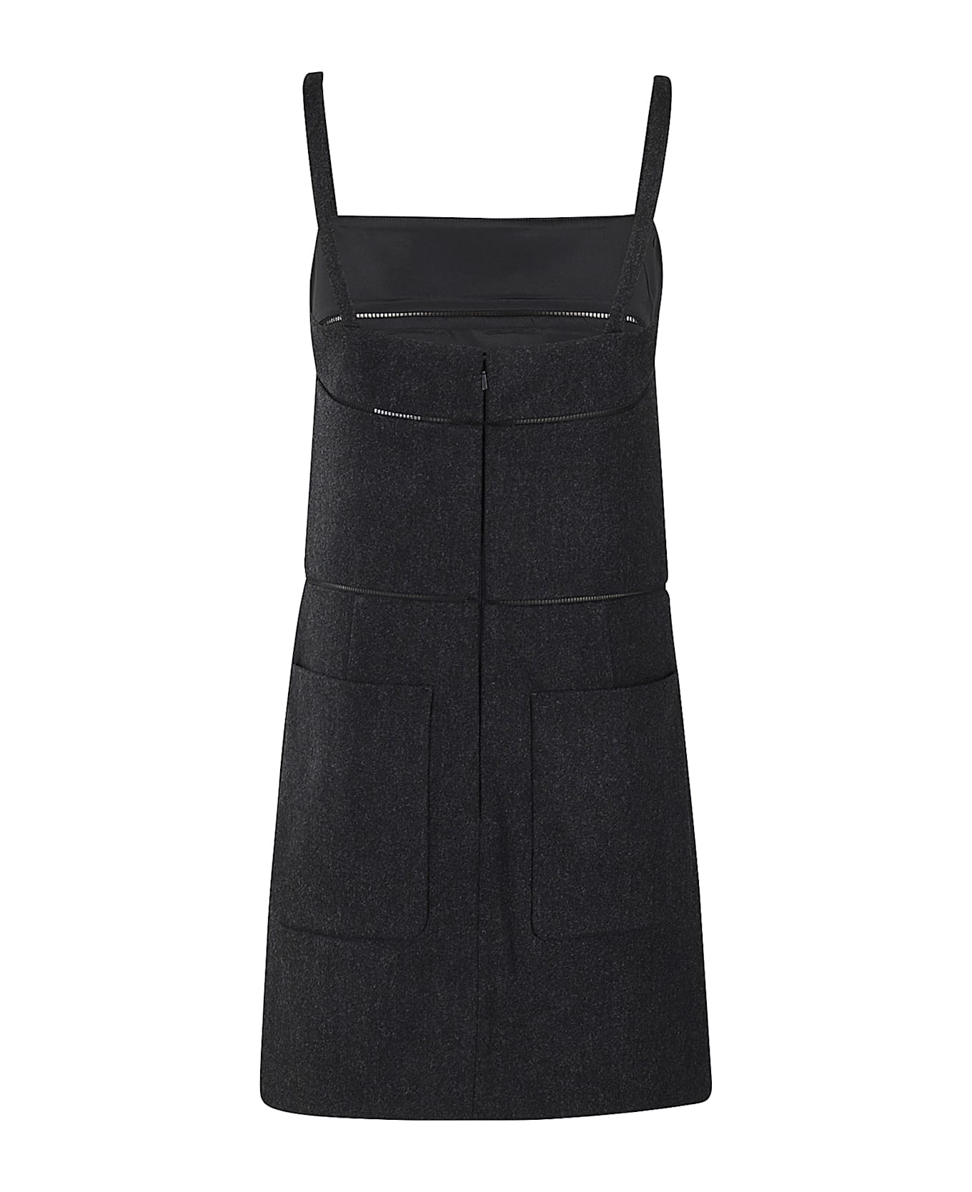 Max Mara Embellished Sleeveless Dress - Dark Grey
