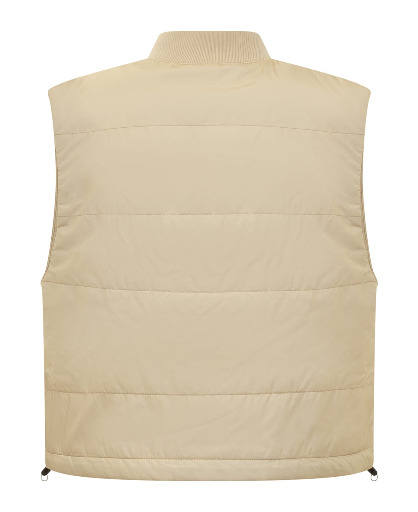 Palm Angels Padded Vest With Logo - OFF WHITE