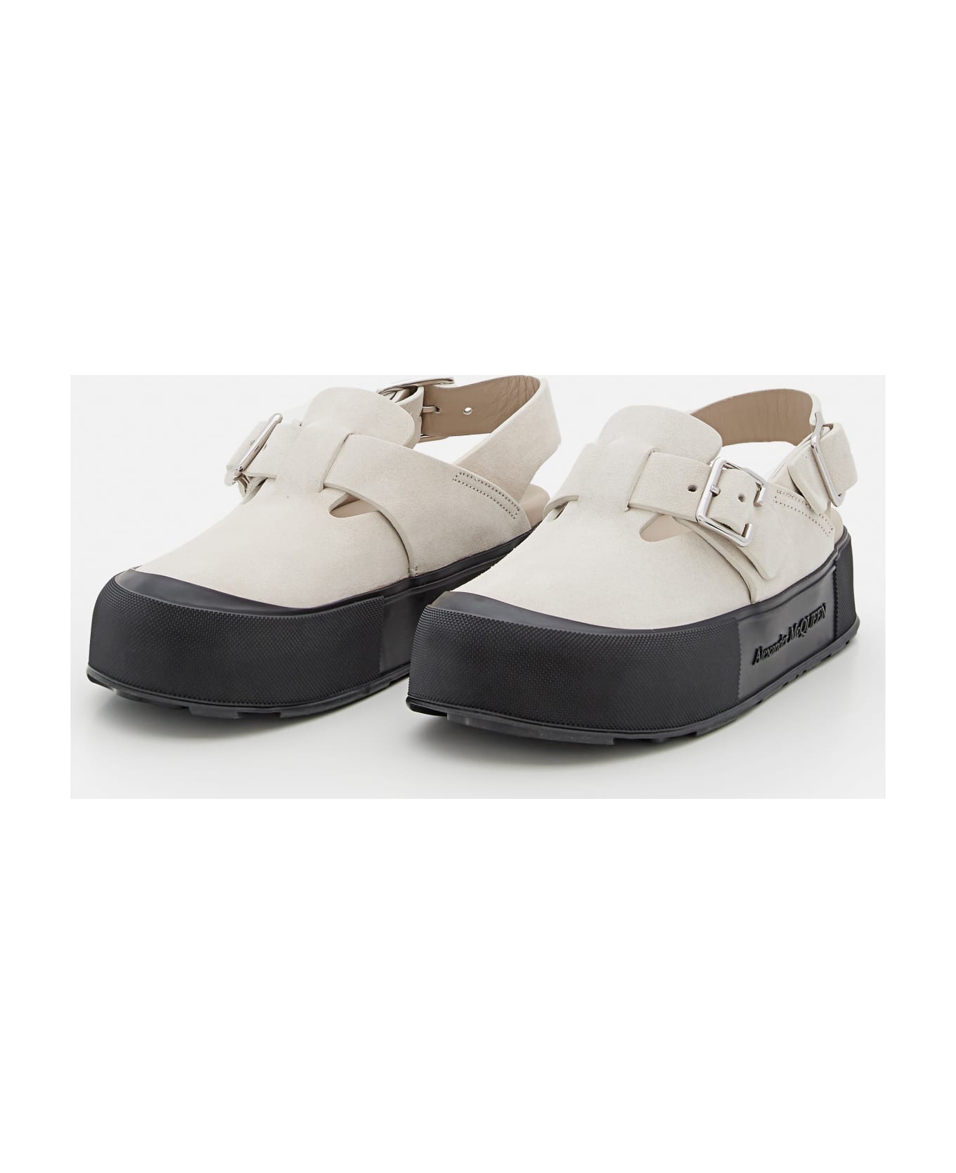 Alexander McQueen Leather Sandal - Beige