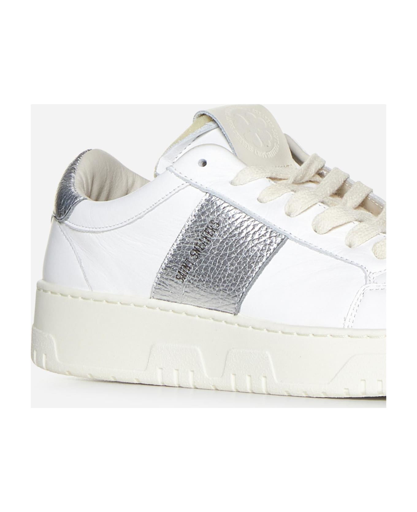 Saint Sneakers Tennis Leather Sneakers - White/silver