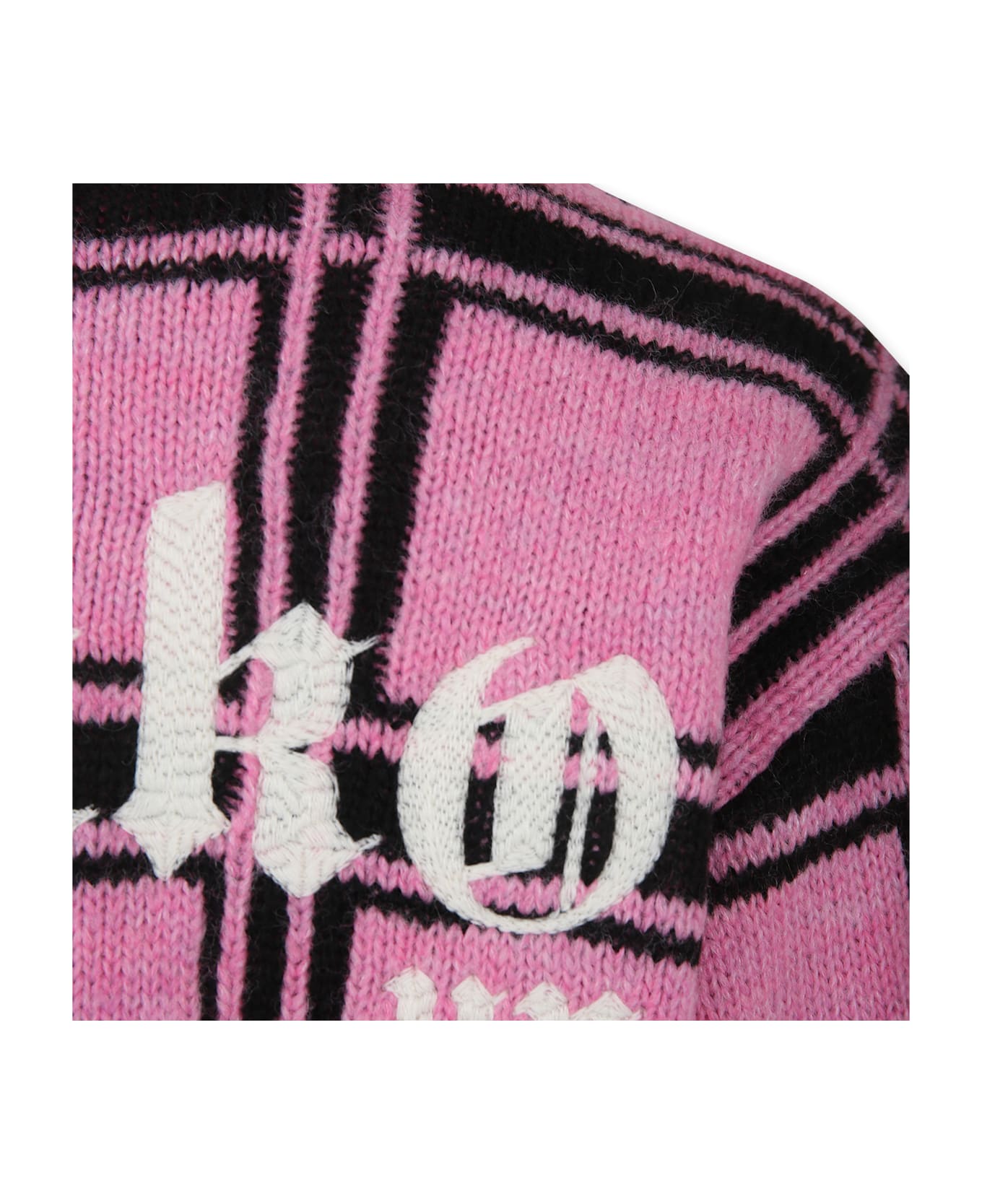 Pinko Pink Cardigan For Girl With Logo - Pink