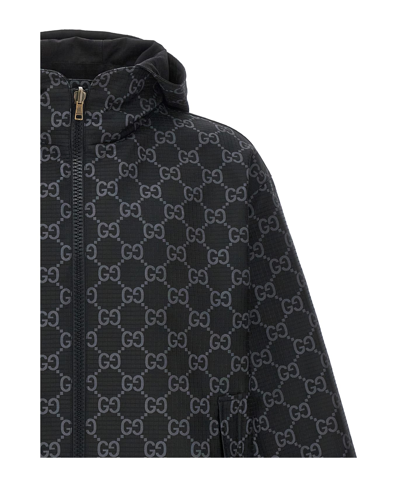 Gucci 'gg' Reversible Jacket - Black  