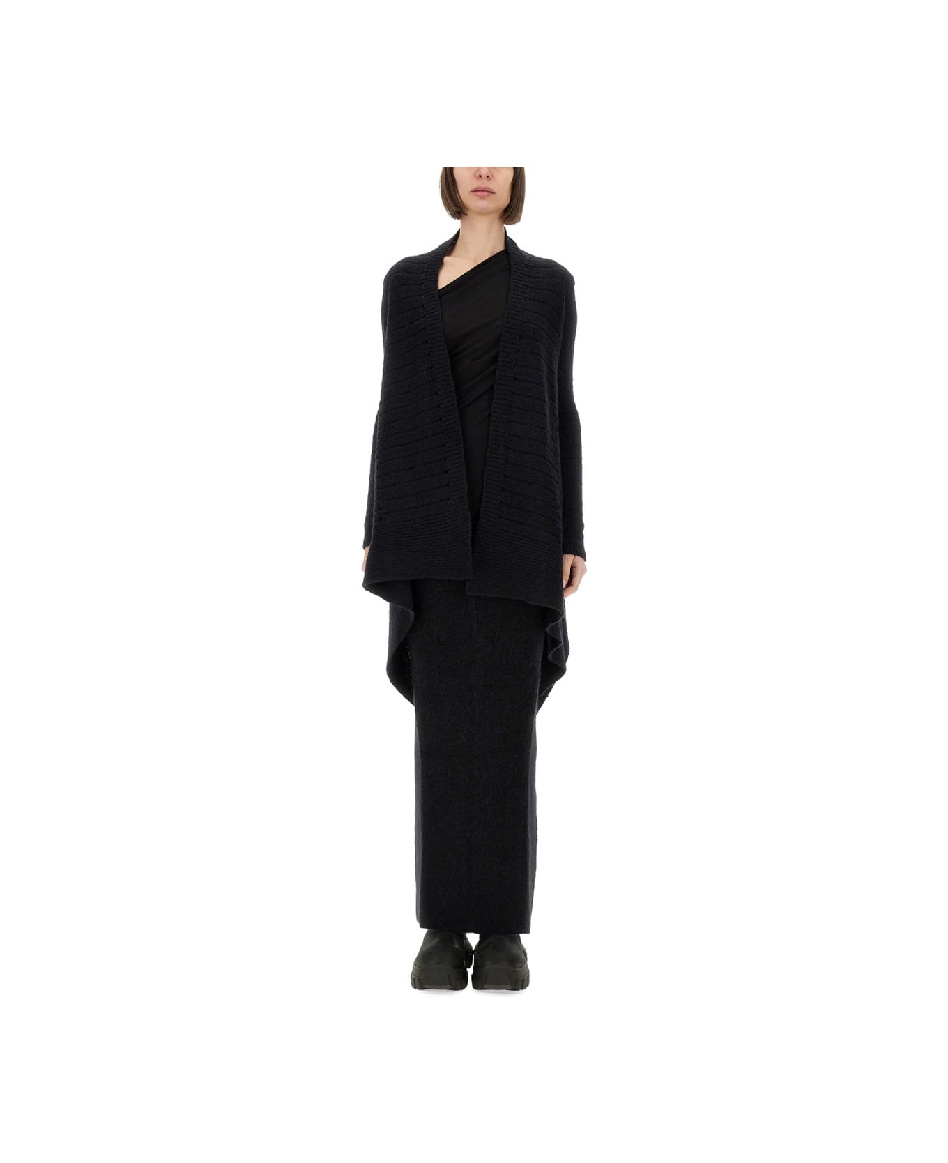 Rick Owens Knitted Cardigan - BLACK
