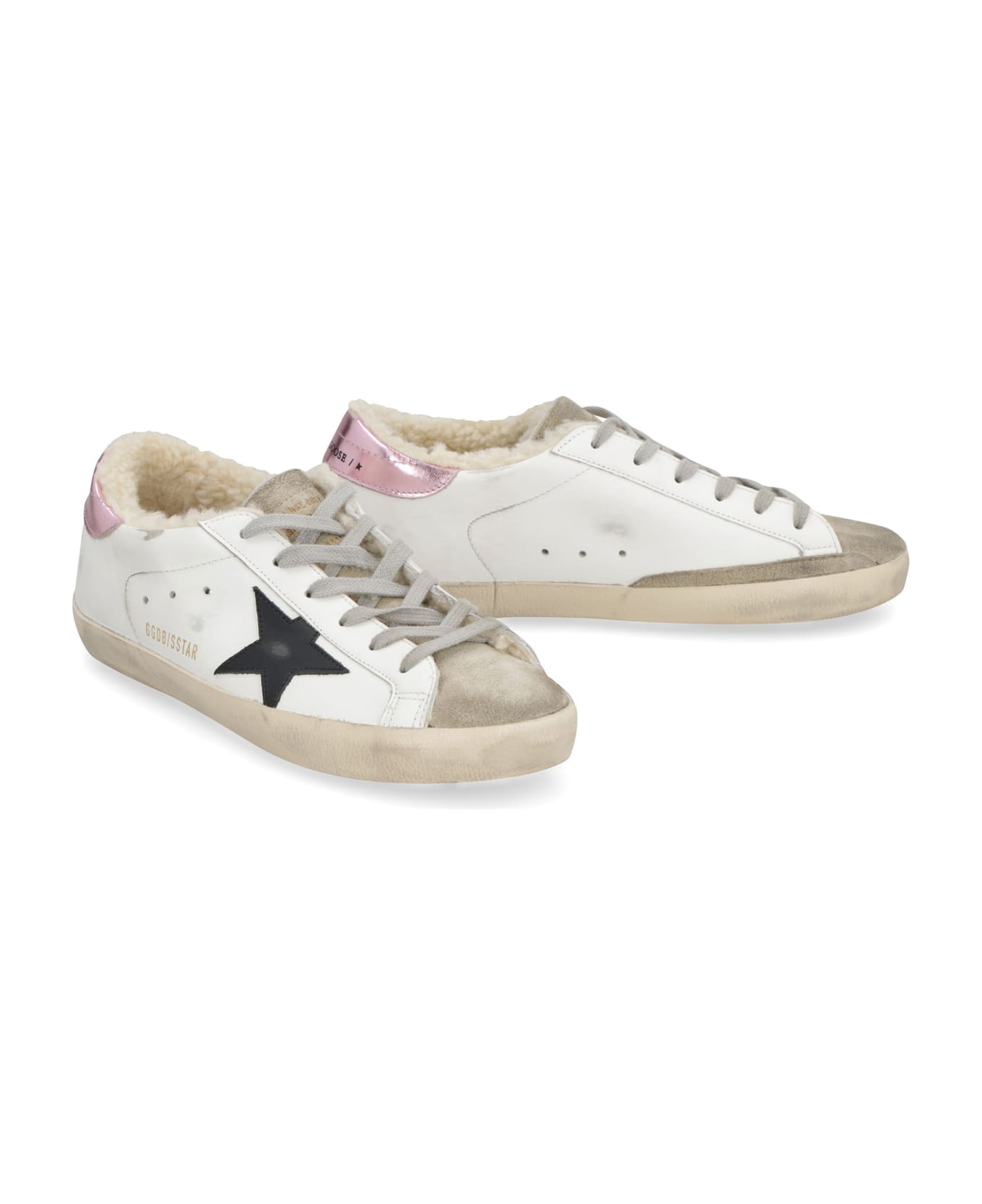Golden Goose Super-star Leather Sneakers - White/ice/black/pink スニーカー