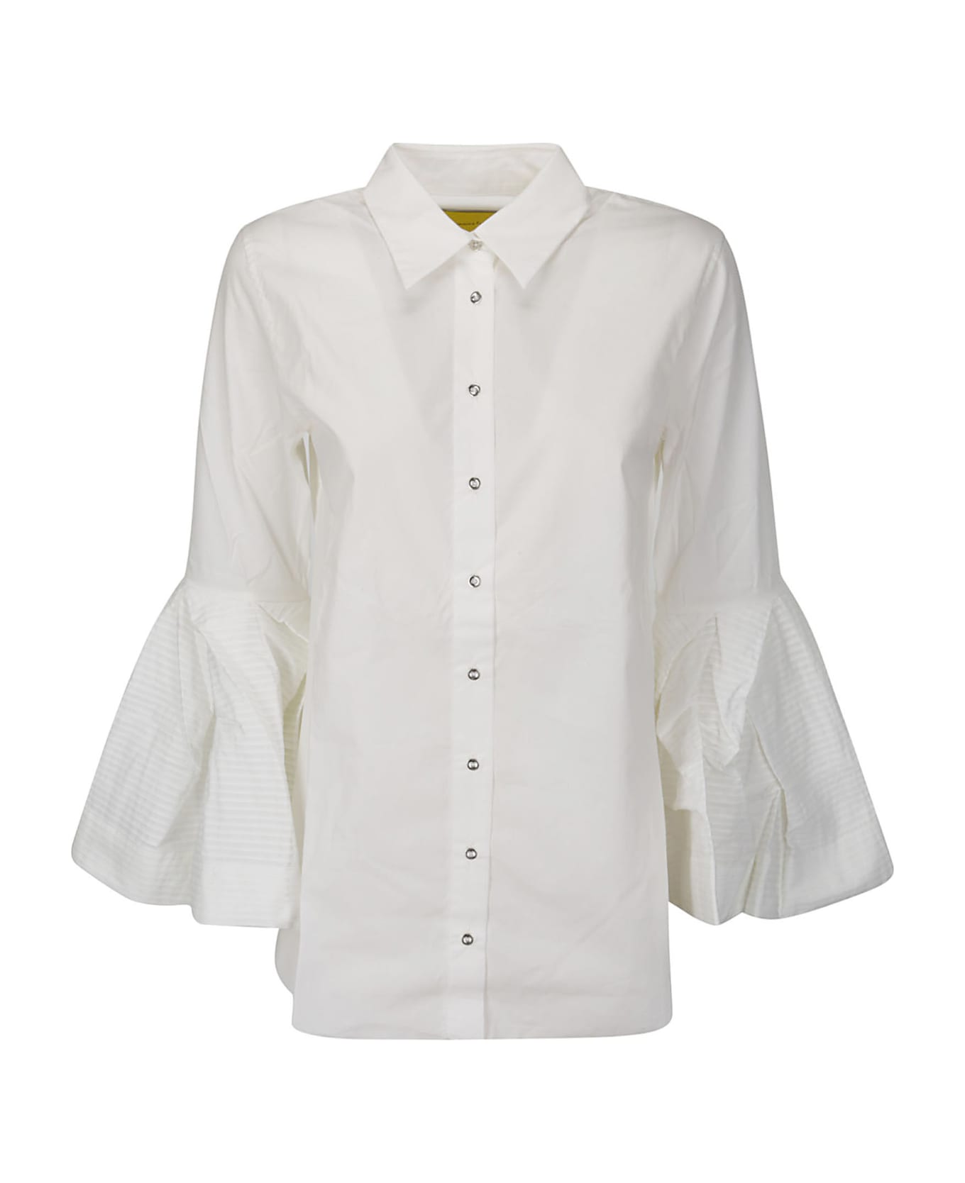 Marques'Almeida Pleated Puff Sleeve Shirt - WHITE