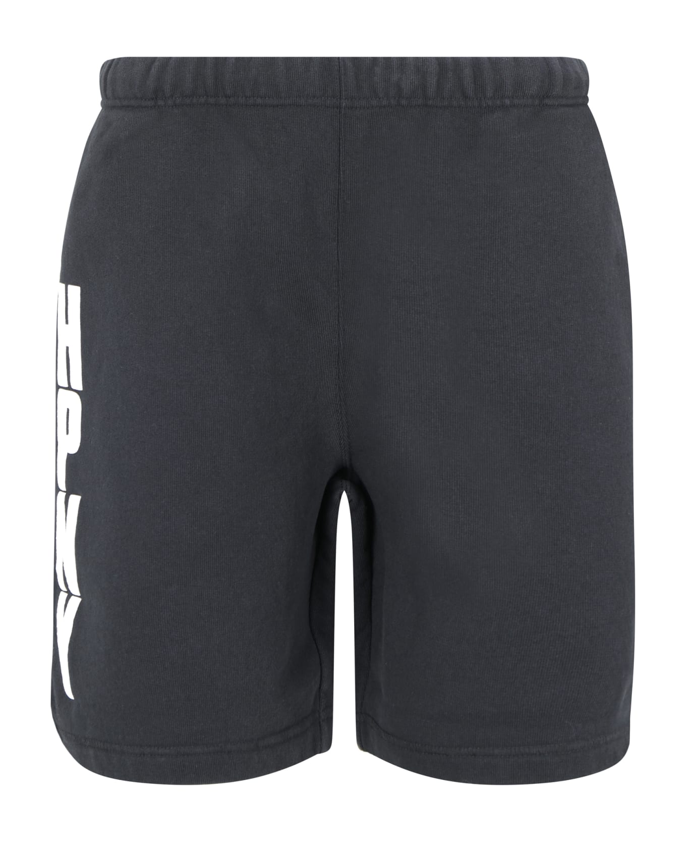 HERON PRESTON Cotton Bermuda Shorts - Black Whit ショートパンツ