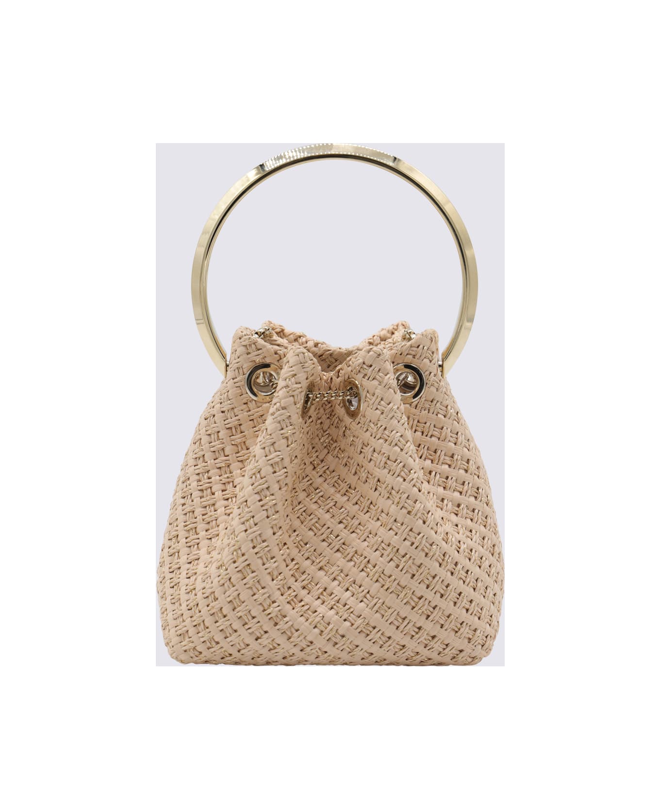 Jimmy Choo Natural Top Handle Bag - NATURAL/GOLD/LIGHT GOLD