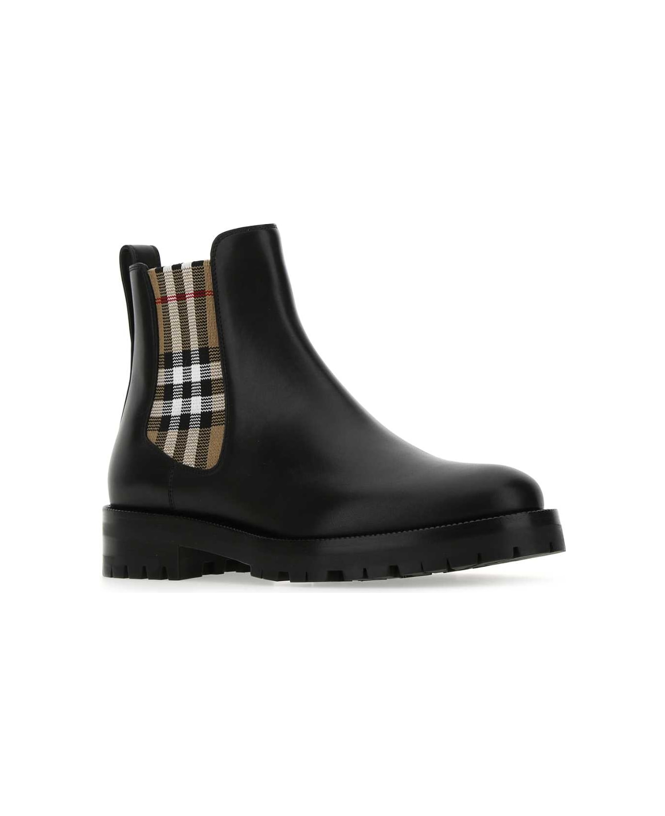 Burberry Black Leather Ankle Boots - A1189