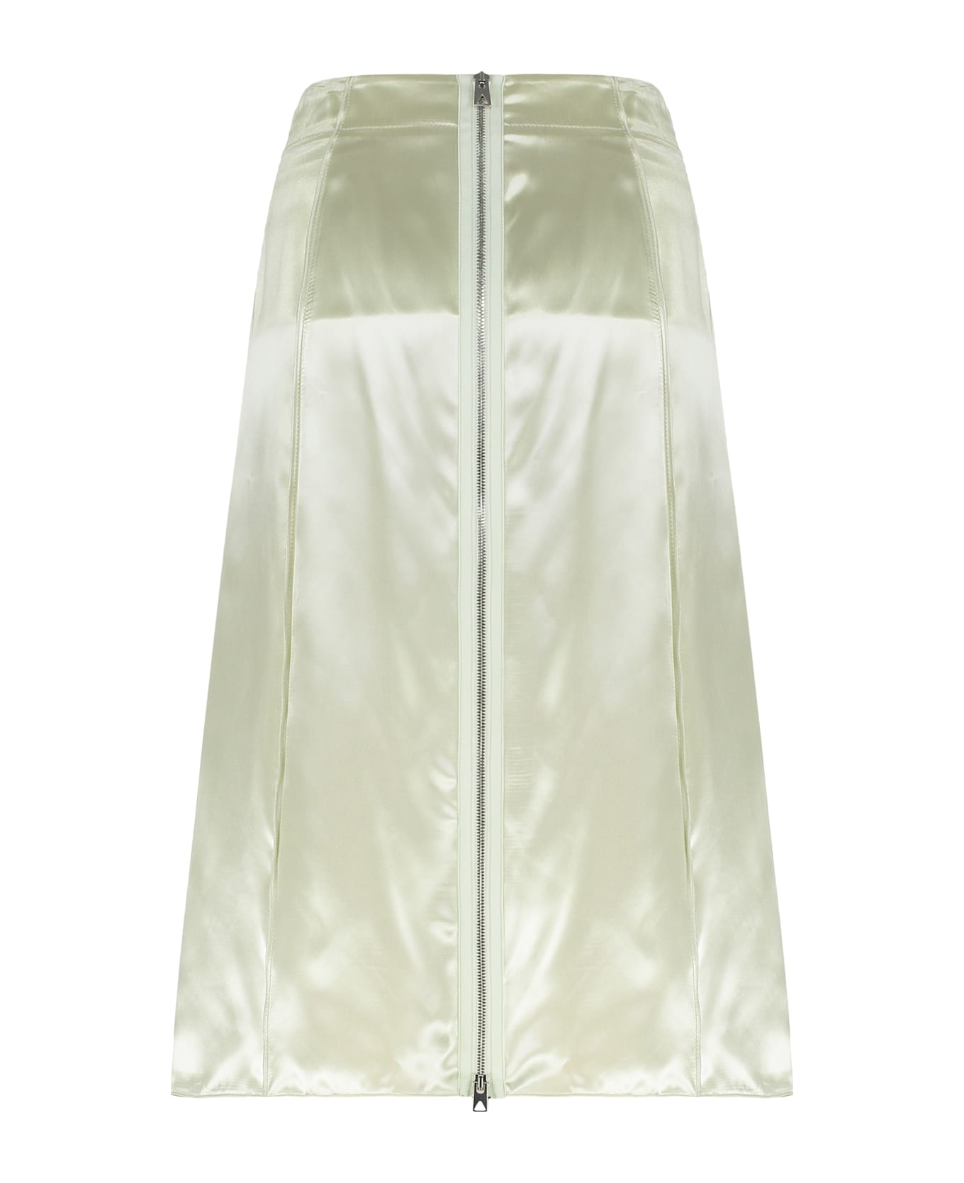 Bottega Veneta Fluid Satin Midi Skirt - green