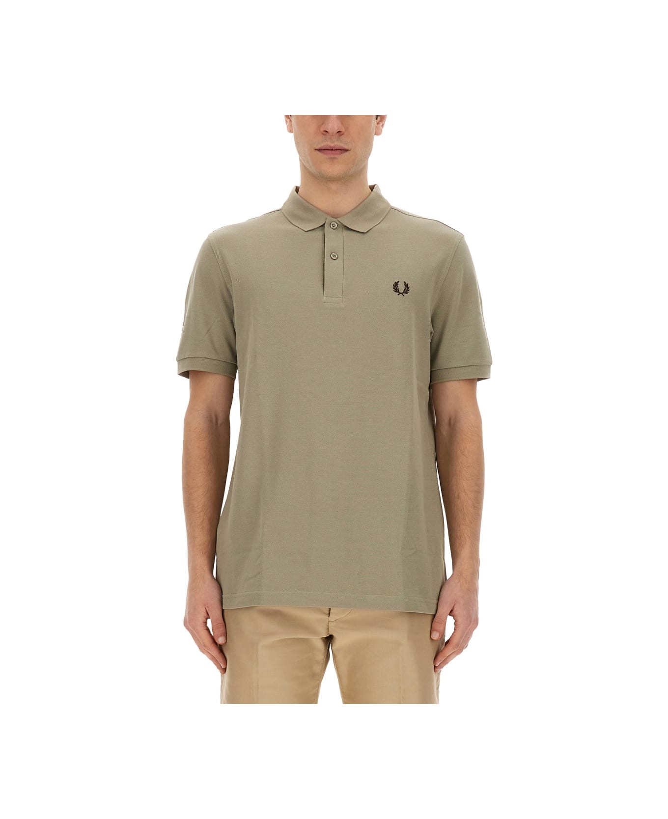 Fred Perry Polo With Logo - BEIGE ポロシャツ