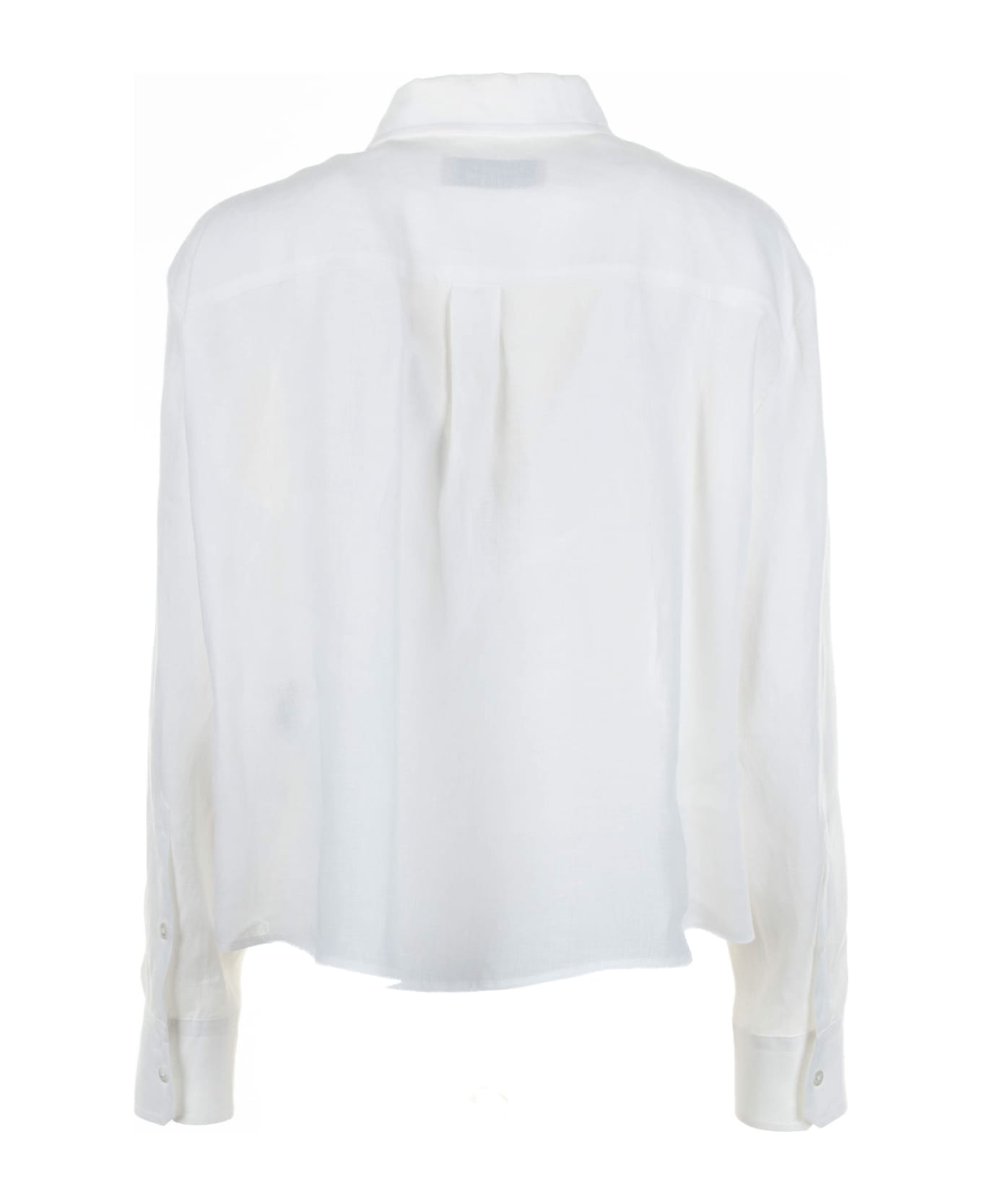 Weekend Max Mara White Linen Shirt - BIANCO シャツ