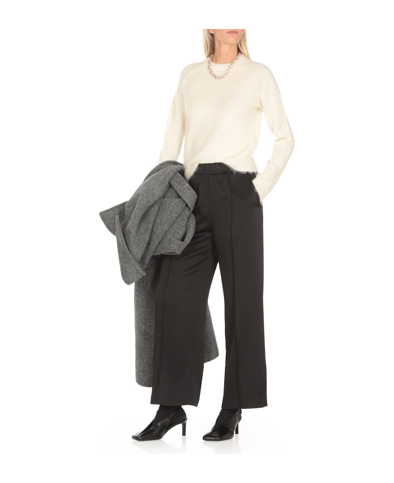 Jil Sander Satin Pants - Black