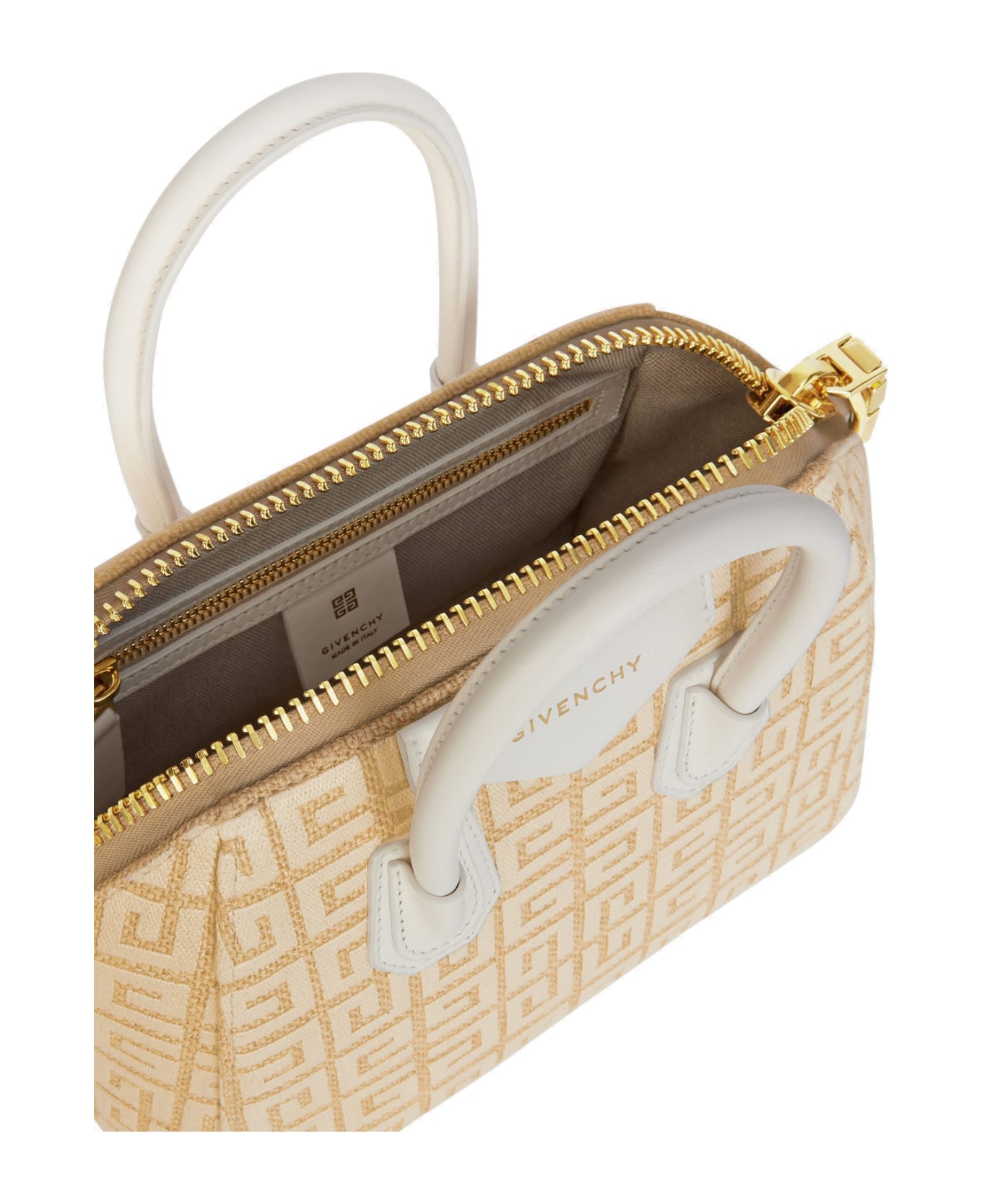 Givenchy Antigona Mini Bag In Ivory 4g Jute - White