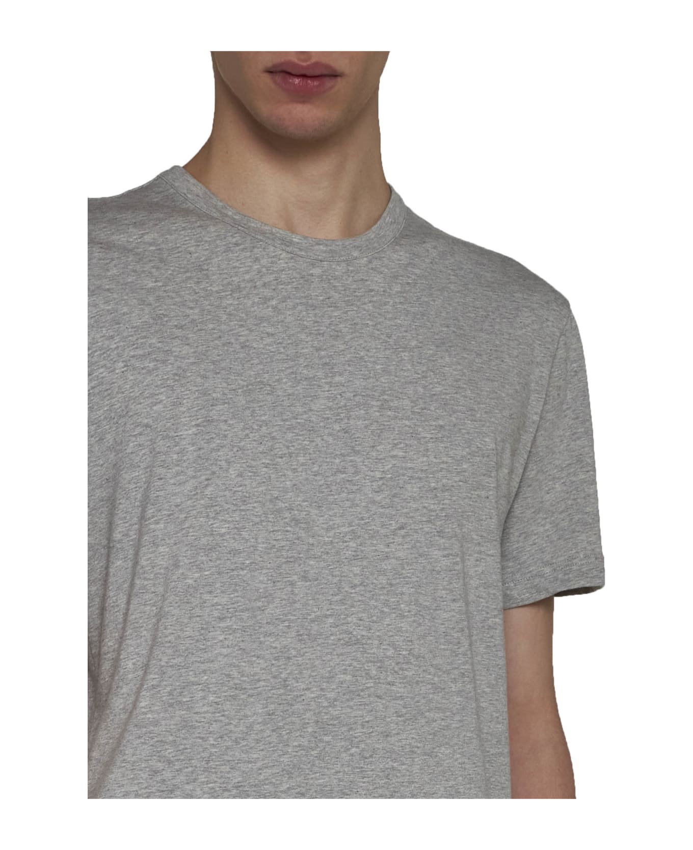 Palm Angels Round Neck T-shirt - Melange grey