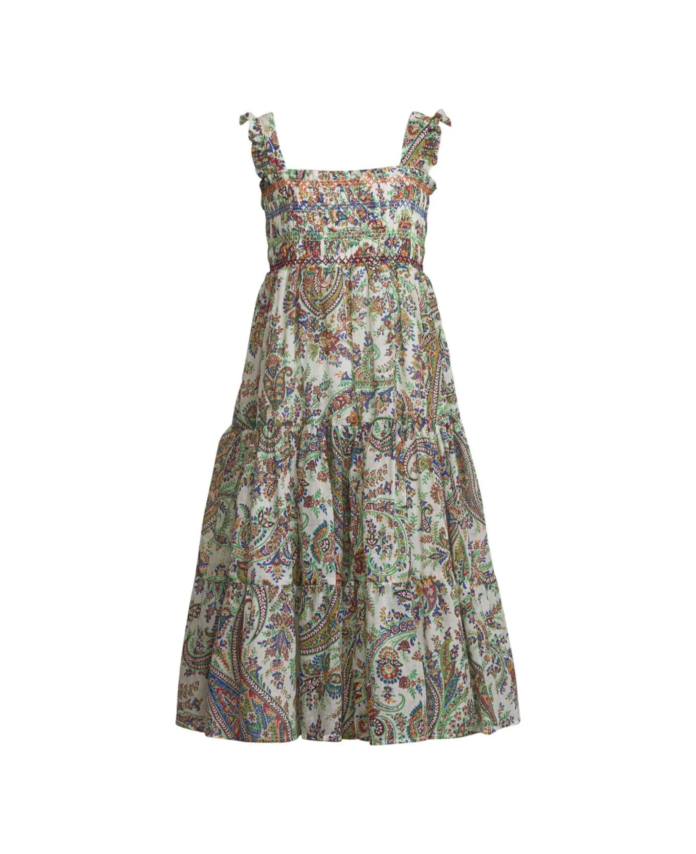 Etro Midi Dress With Paisley Print - Multicolor
