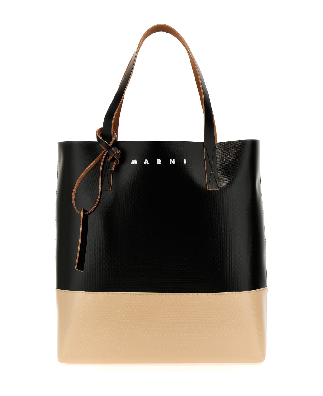 Marni 'tribeca' Shopping Bag - Nero-bianco