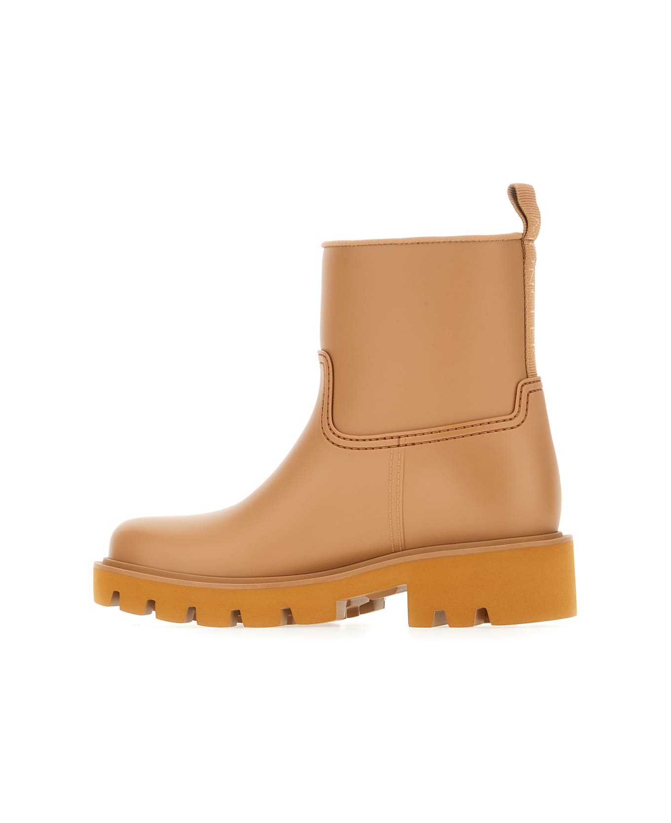 Moncler Beige Rubber Kickstream Ankle Boots - Beige
