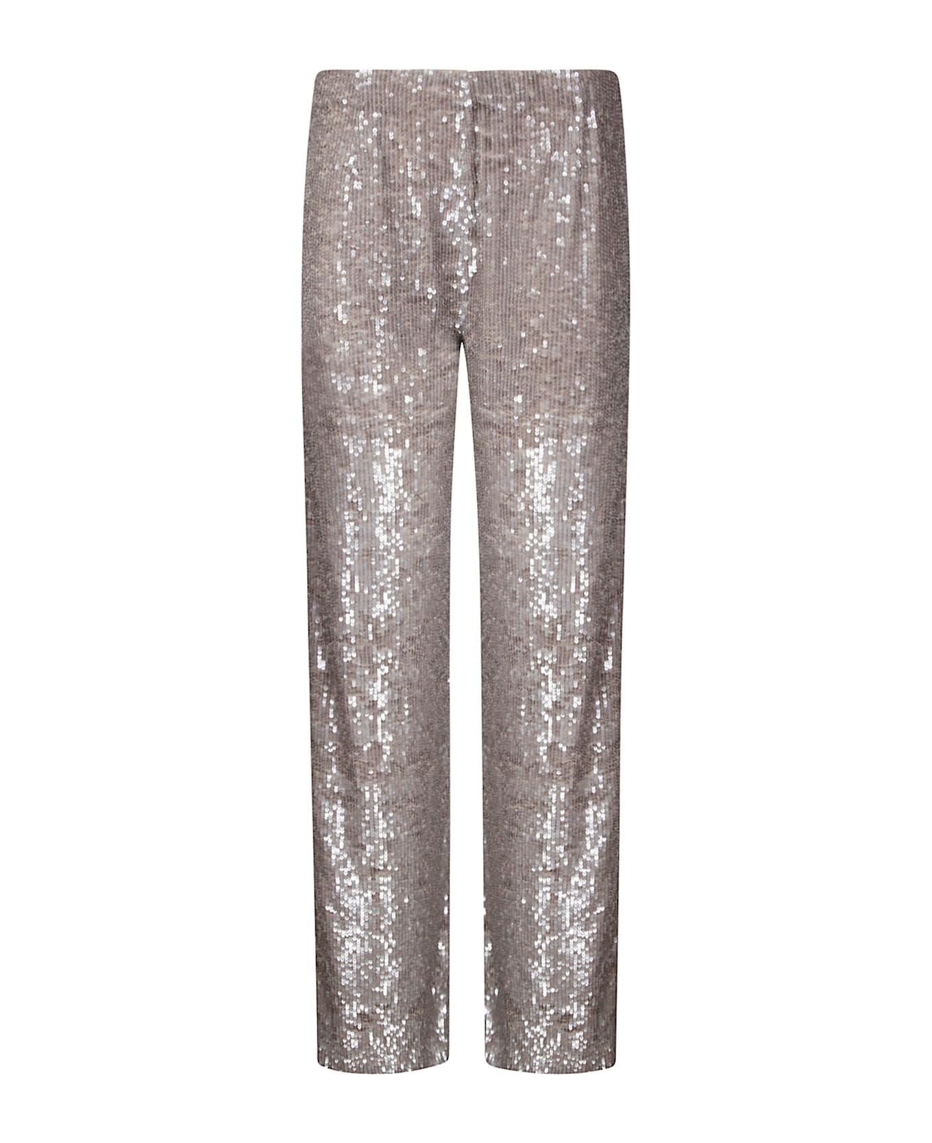 Parosh Silver Gong Straight-leg Trousers - MELANGE GRAY CHAIR