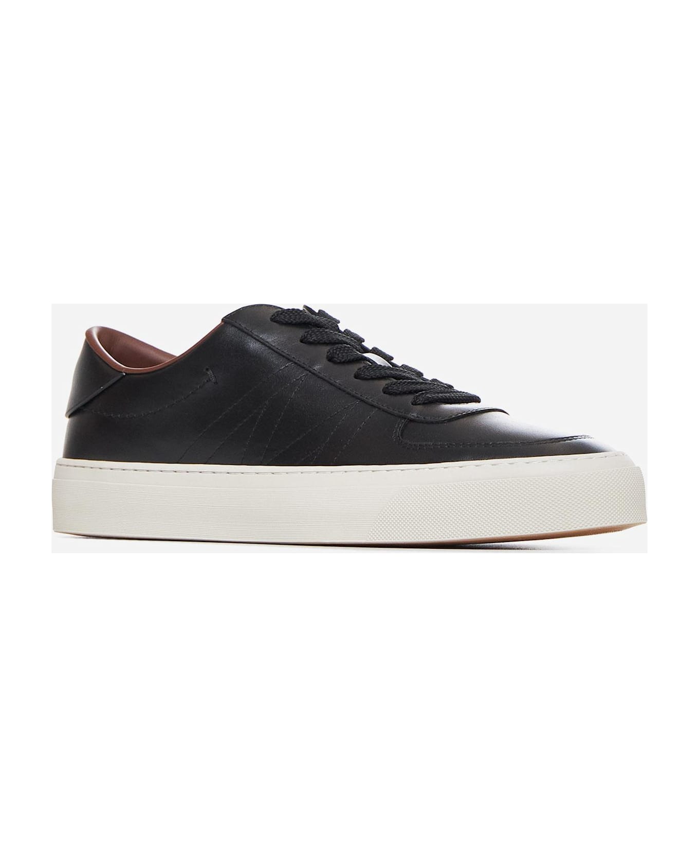 Moncler Monclub Leather Low-top Sneakers - Black