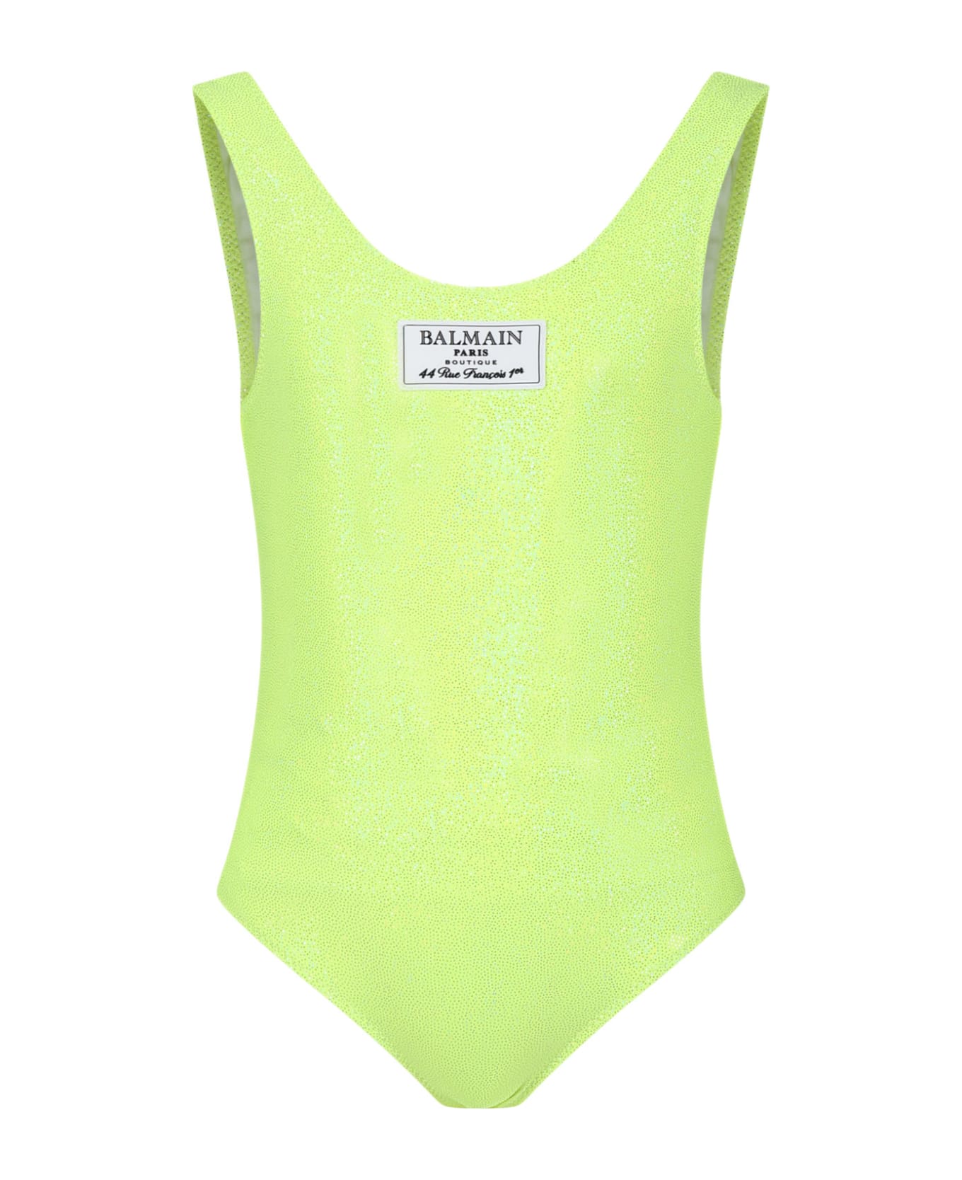 Balmain Yellow One-piece Swimsuit For Girl - Yellow 水着