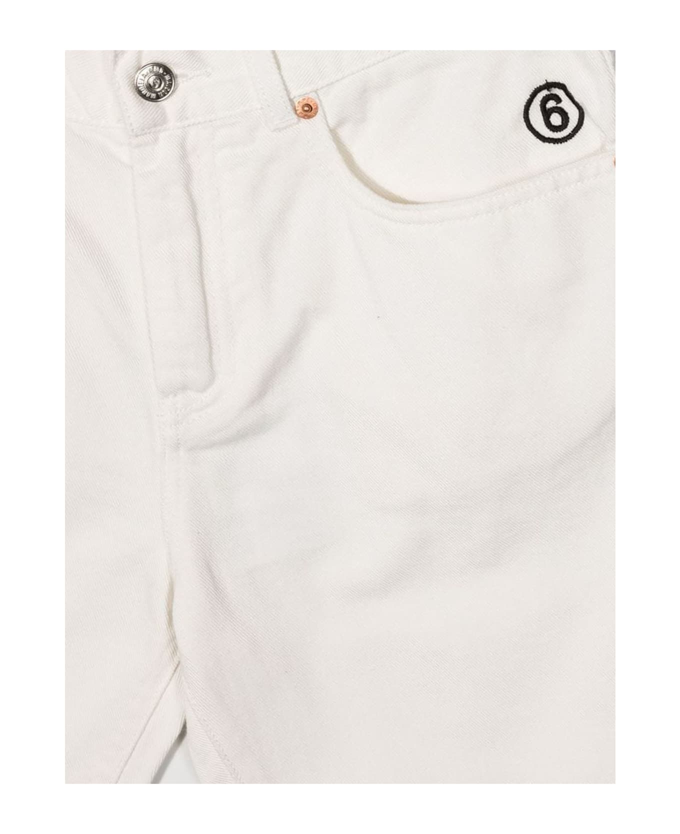 Maison Margiela White Cotton Shorts - Bianco