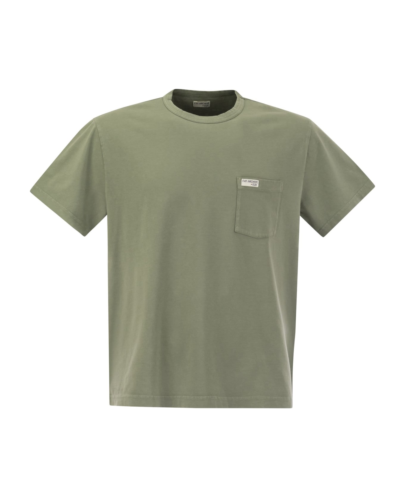 Fay Green Military T-shirt - Green シャツ