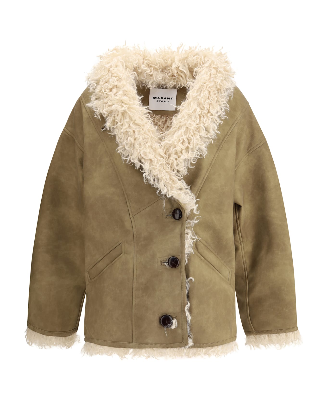 Marant Étoile Clea Shearling-effect Faux Fur Coat