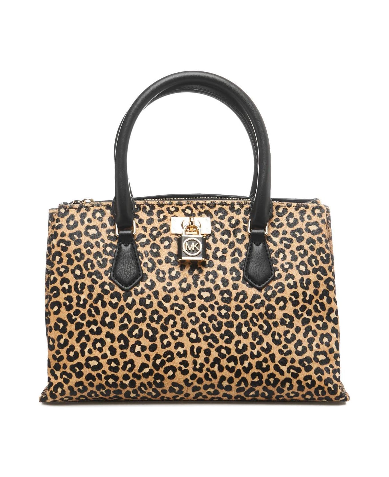 Michael Kors Collection Ruby Leopard Printed Small Tote Bag - Black Multi