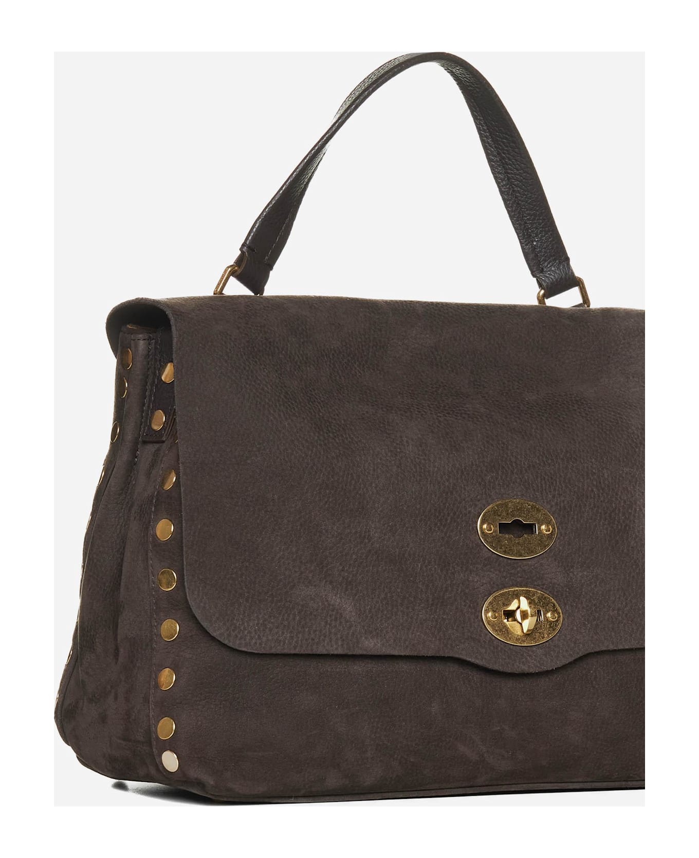 Zanellato Postina Jones M Leather Bag - Brown fondente