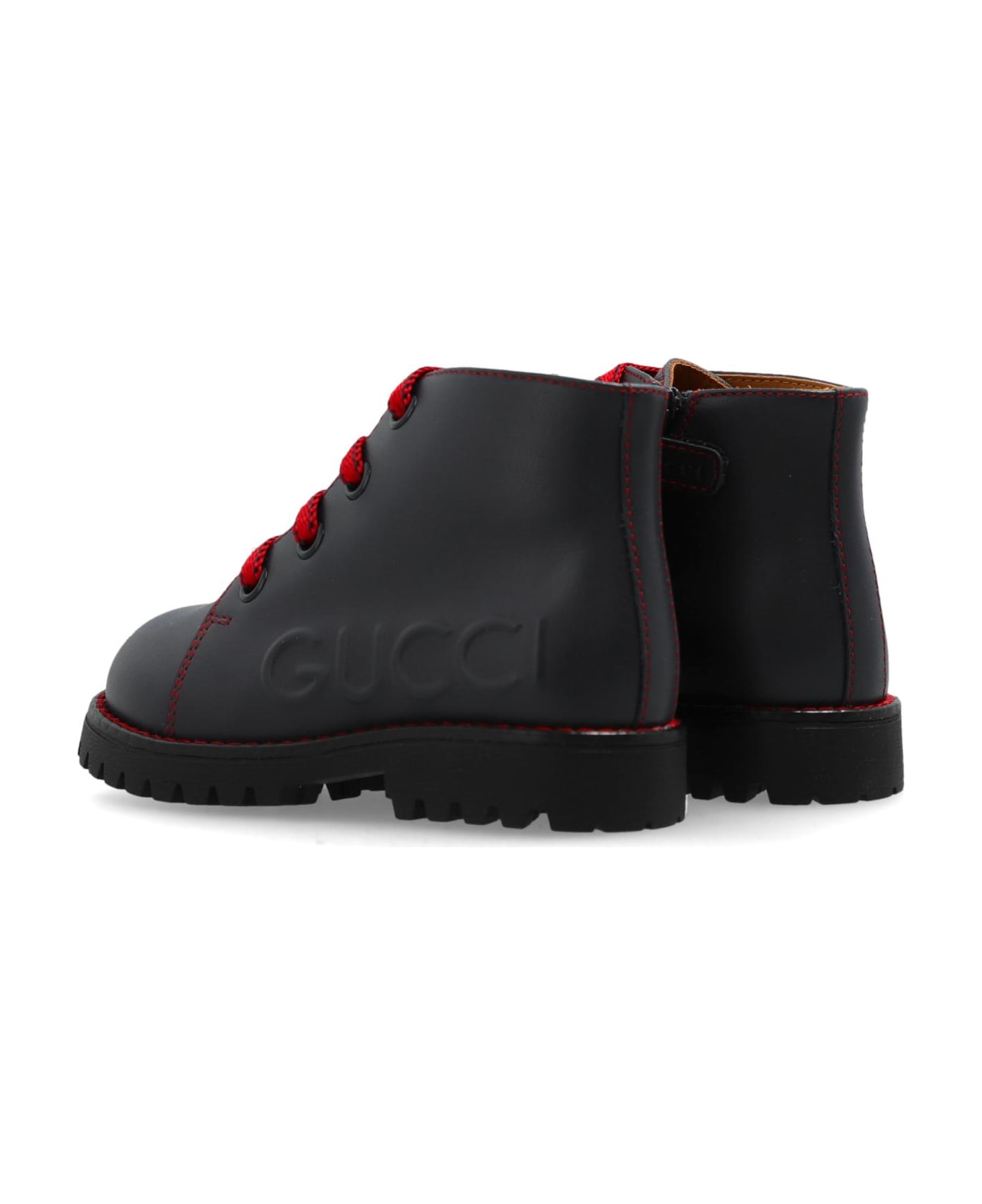 Gucci Kids Leather Ankle Boots - Blue