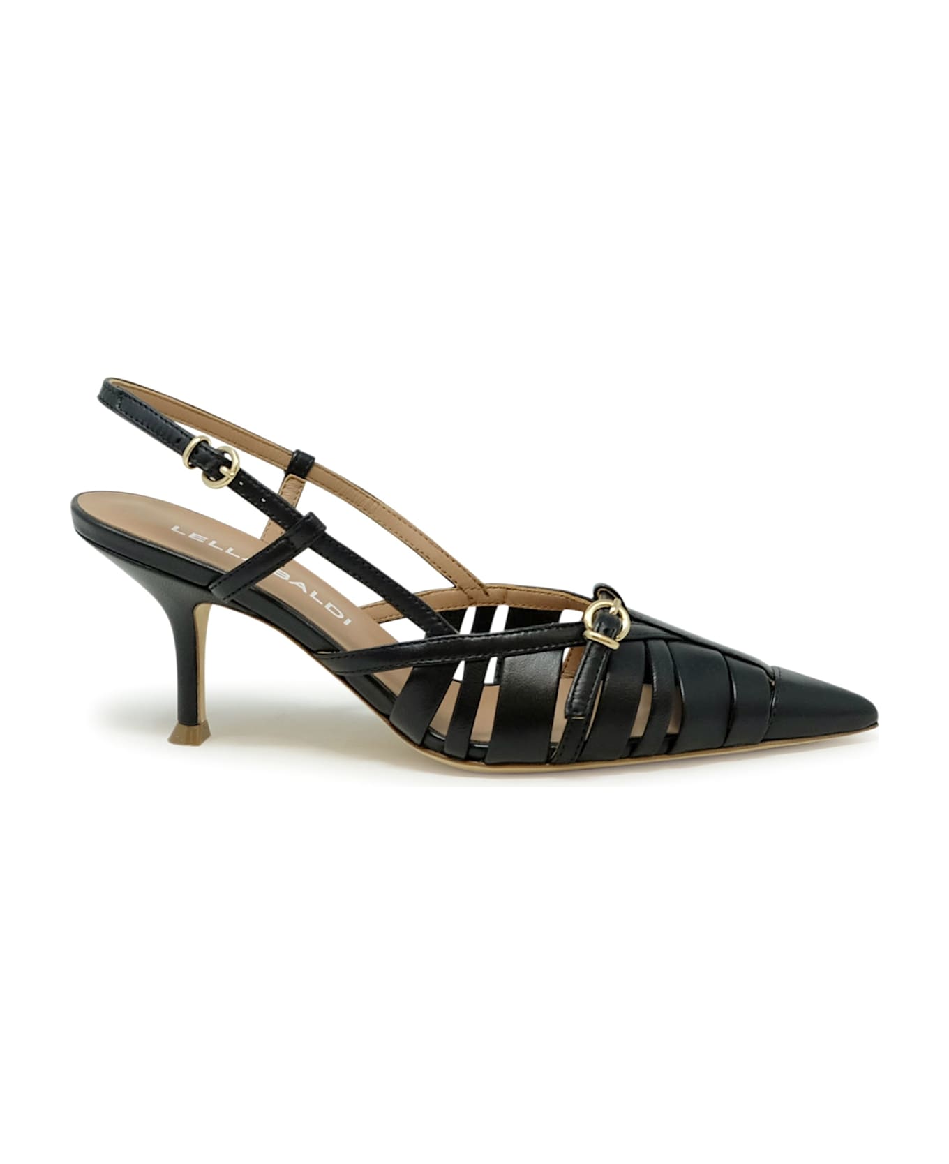 Lella Baldi Leather Sandals - BLACK