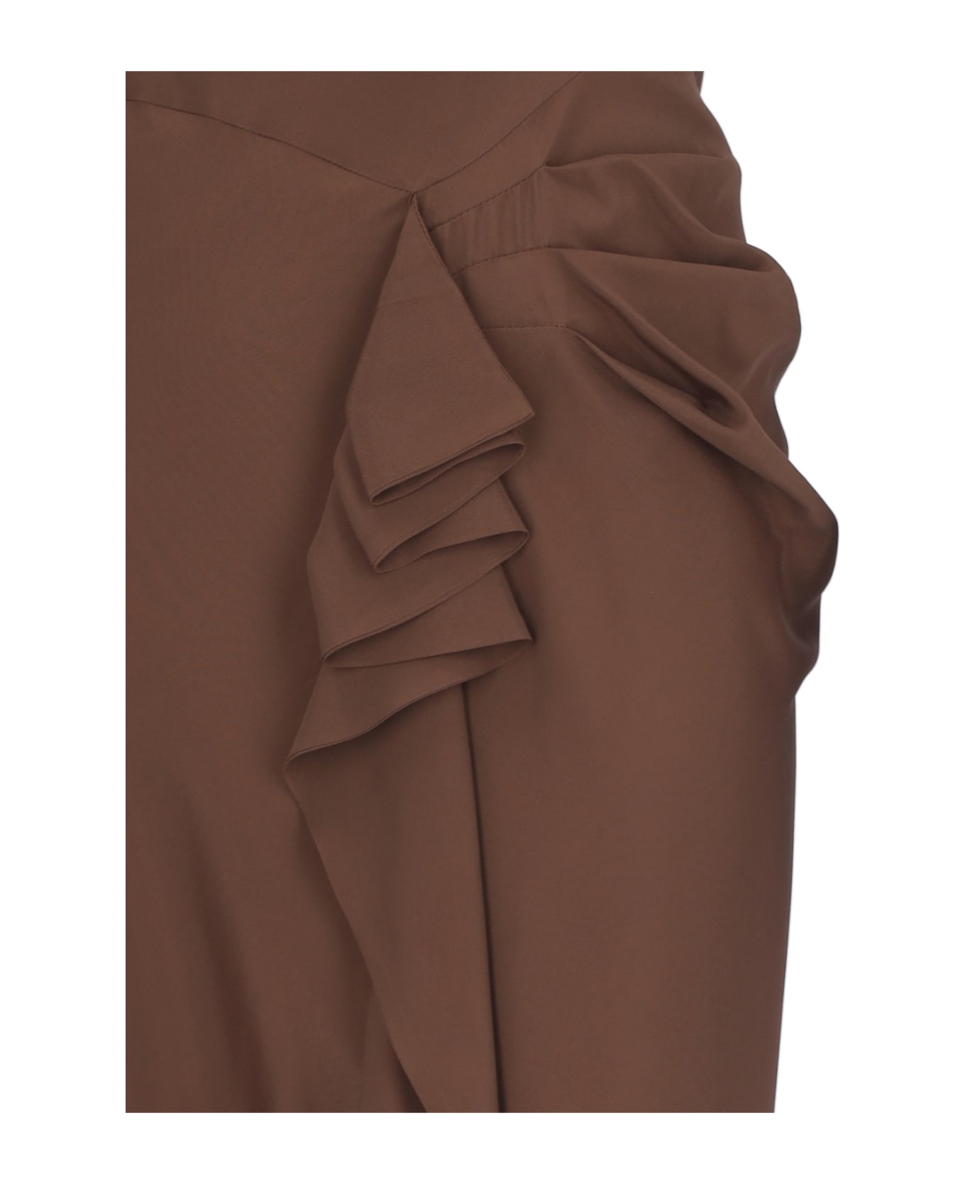 Dries Van Noten Maxi Sheath Dress - Brown