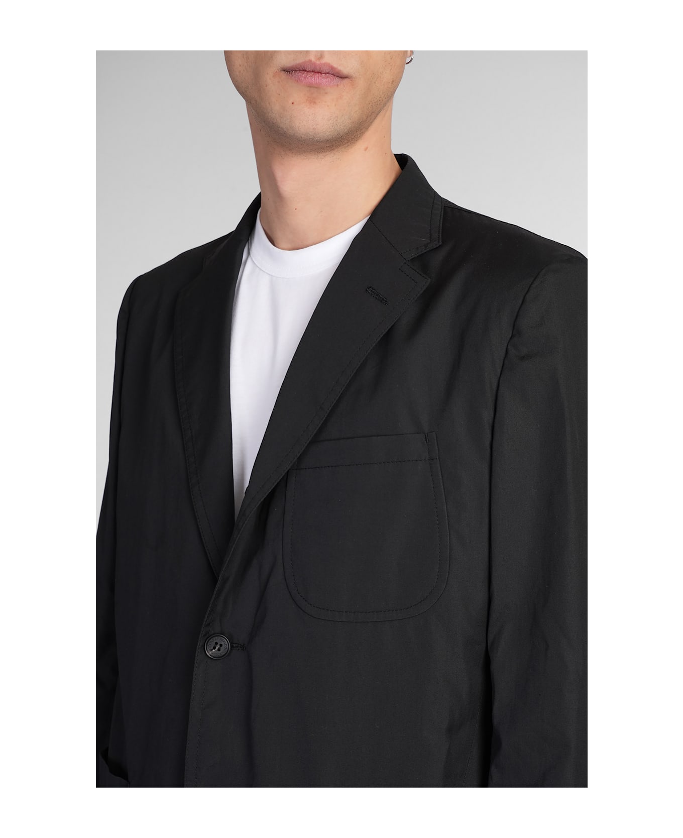 Comme des Garçons Homme Blazer In Black Cotton - black