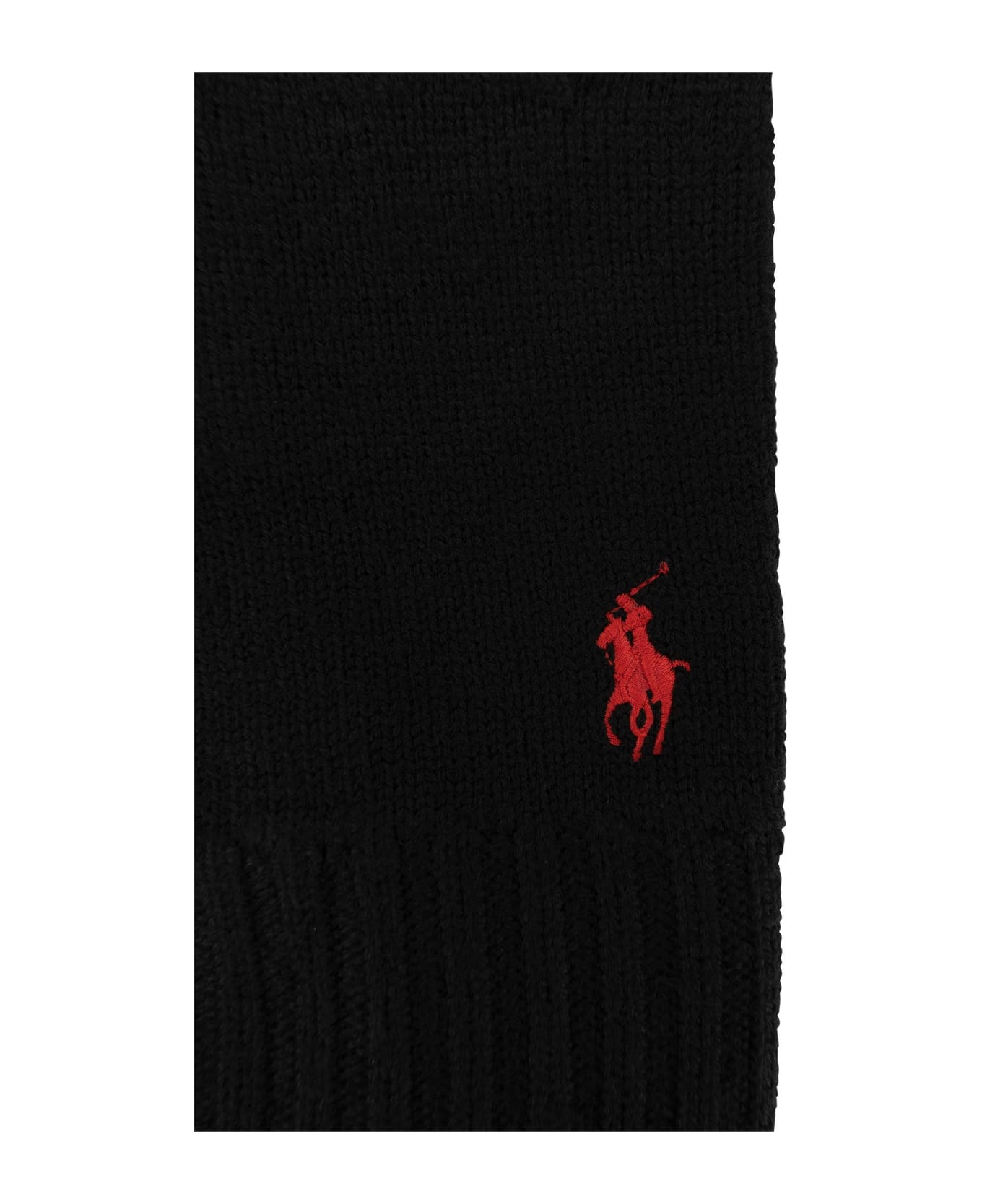 Polo Ralph Lauren Knitted Touch Gloves With Pony - Black