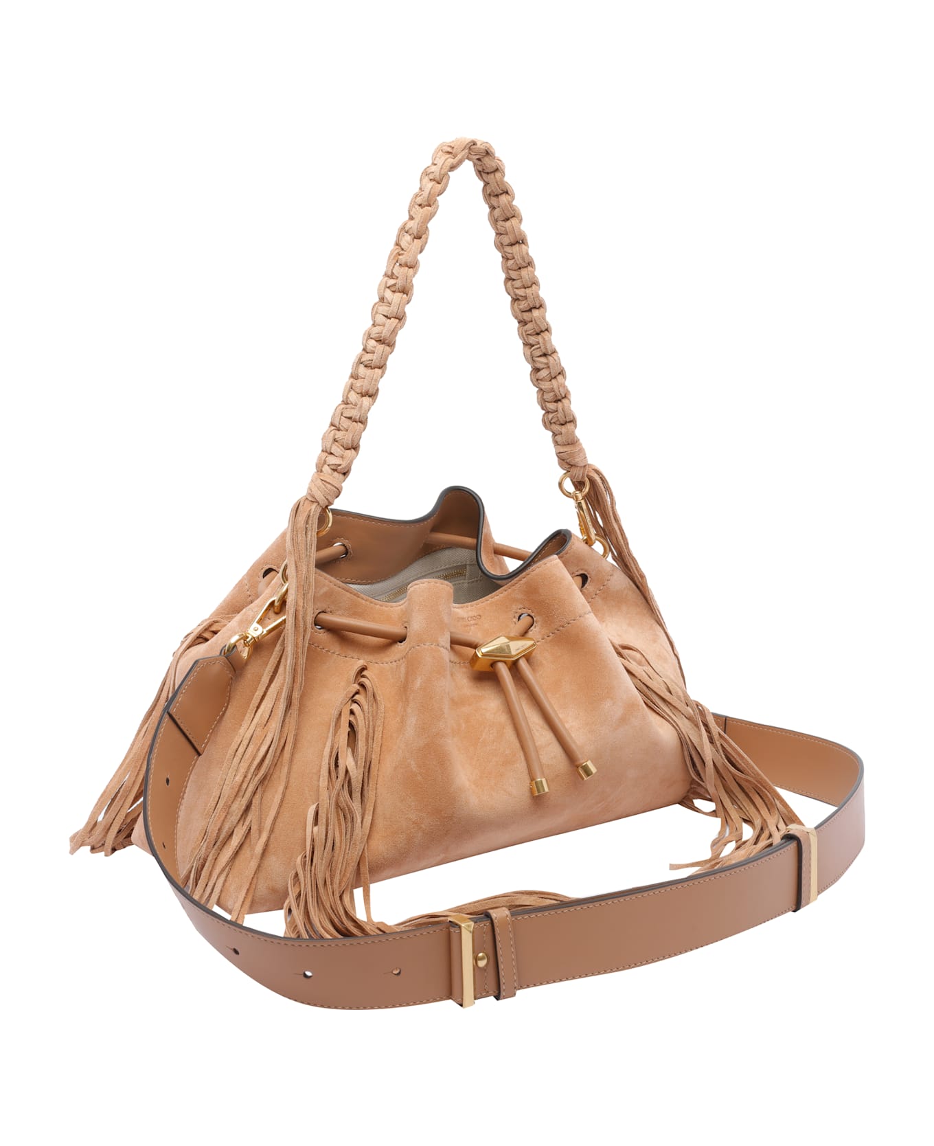 Jimmy Choo Bon Bon E/w Shoulder Bag - Beige
