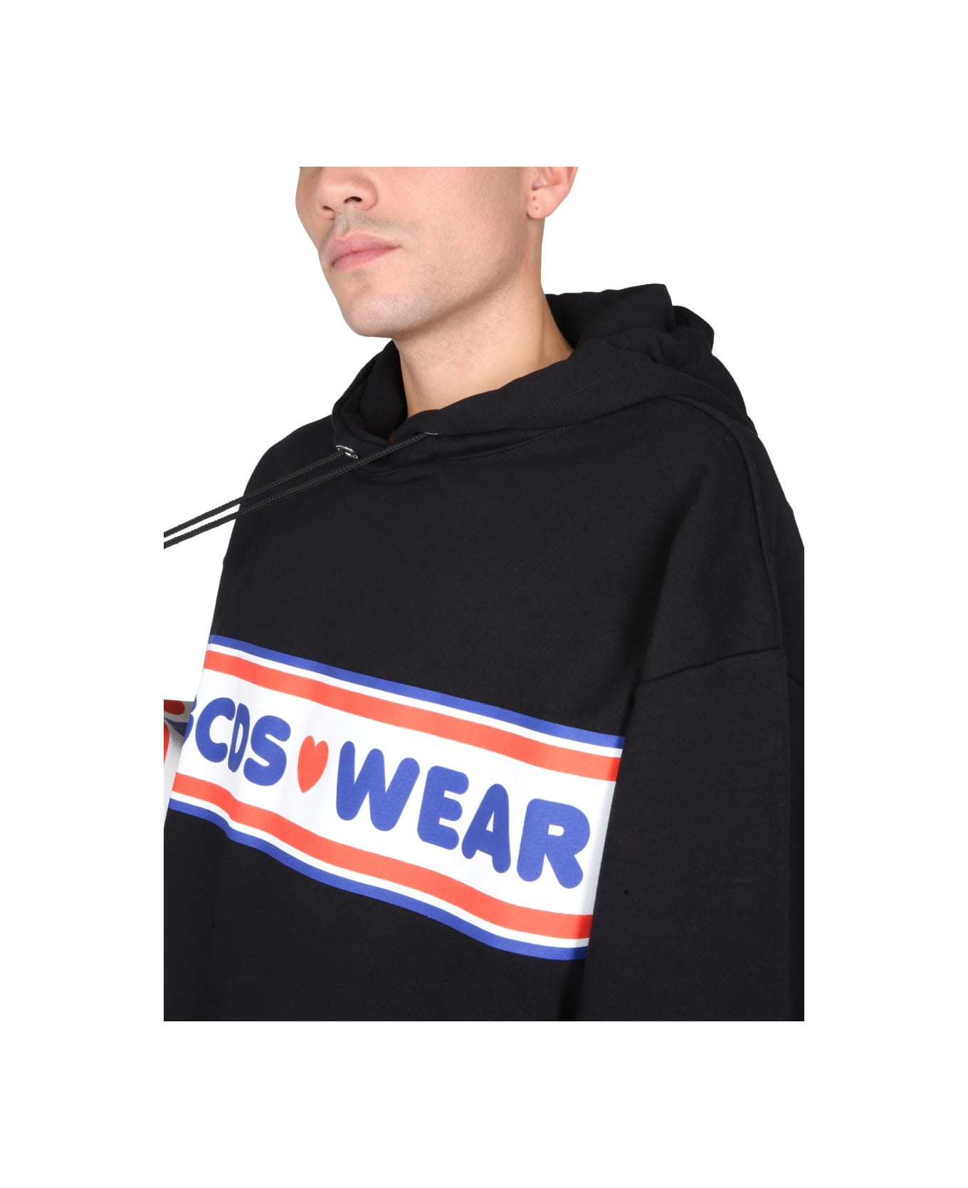 GCDS "cute Tape" Logo Sweatshirt - BLACK