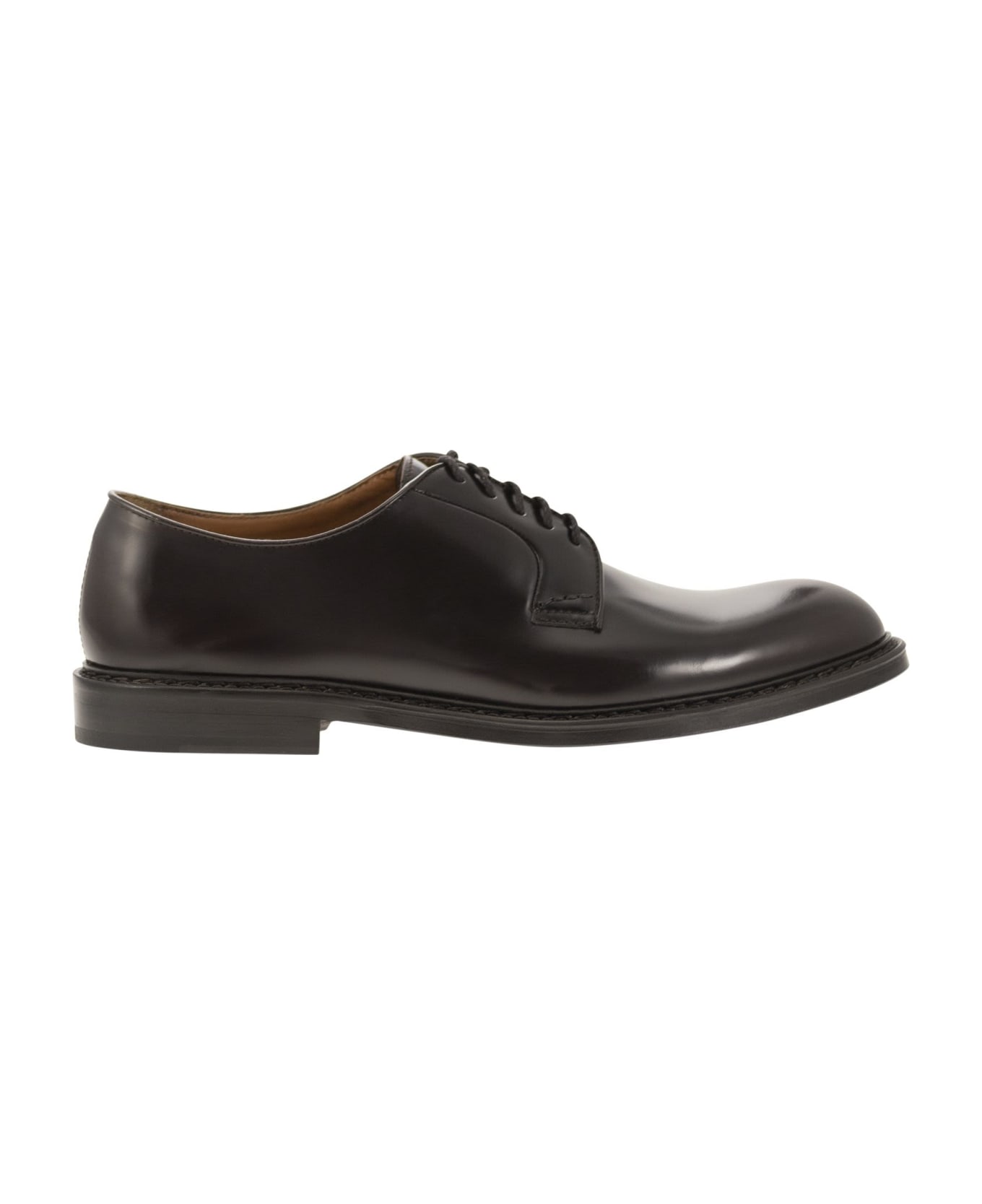 Doucal's Smooth Leather Derby - Brown