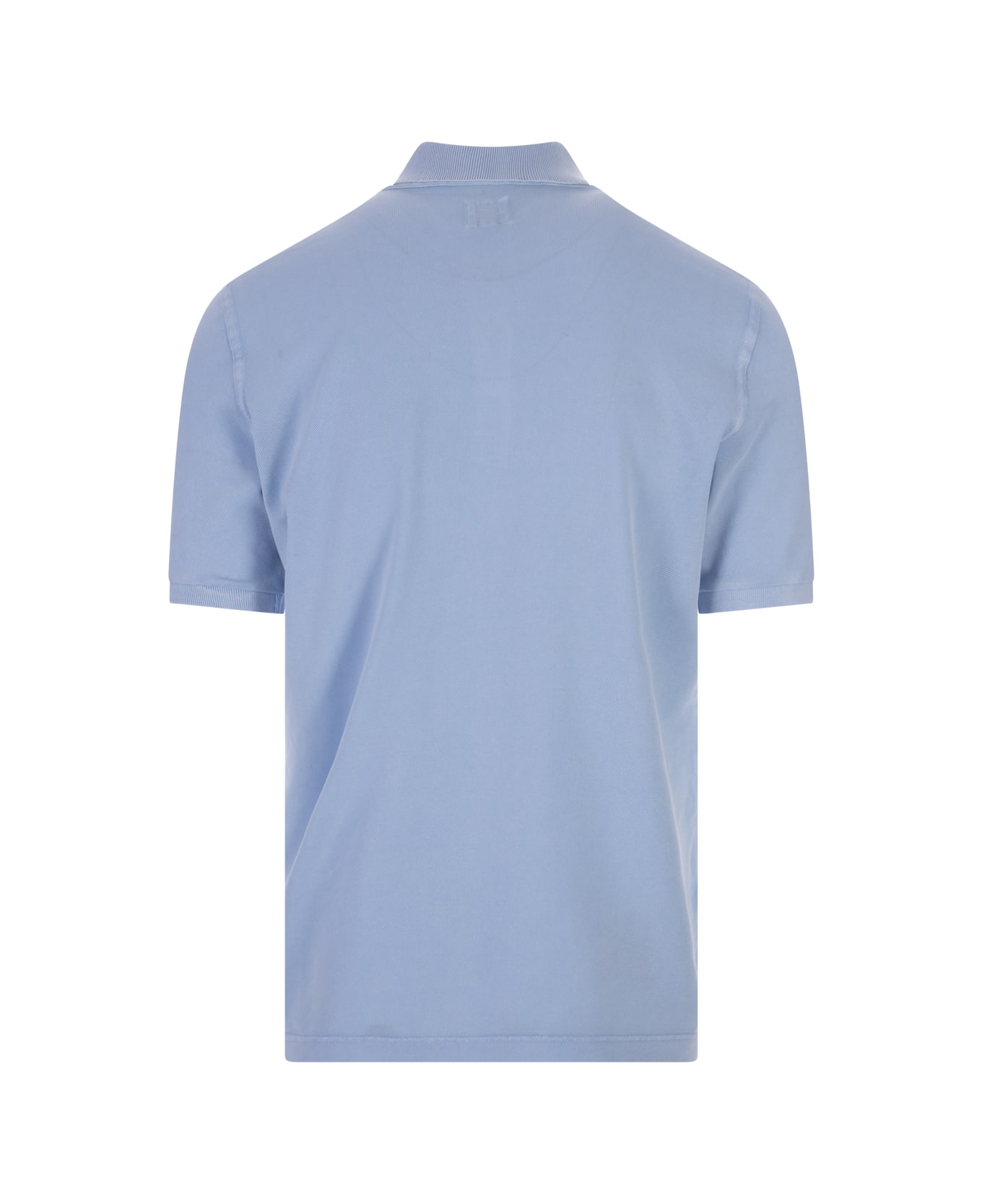 Fedeli Light Blue Polo Shirt In Piqué Cotton - Blue
