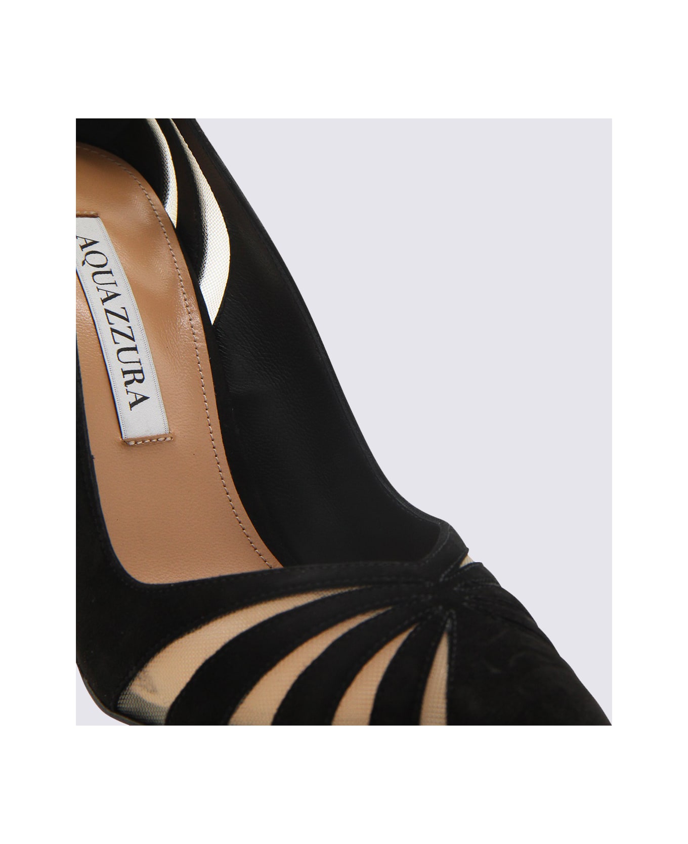 Aquazzura Black Leather The Spy Pump 105 - Black