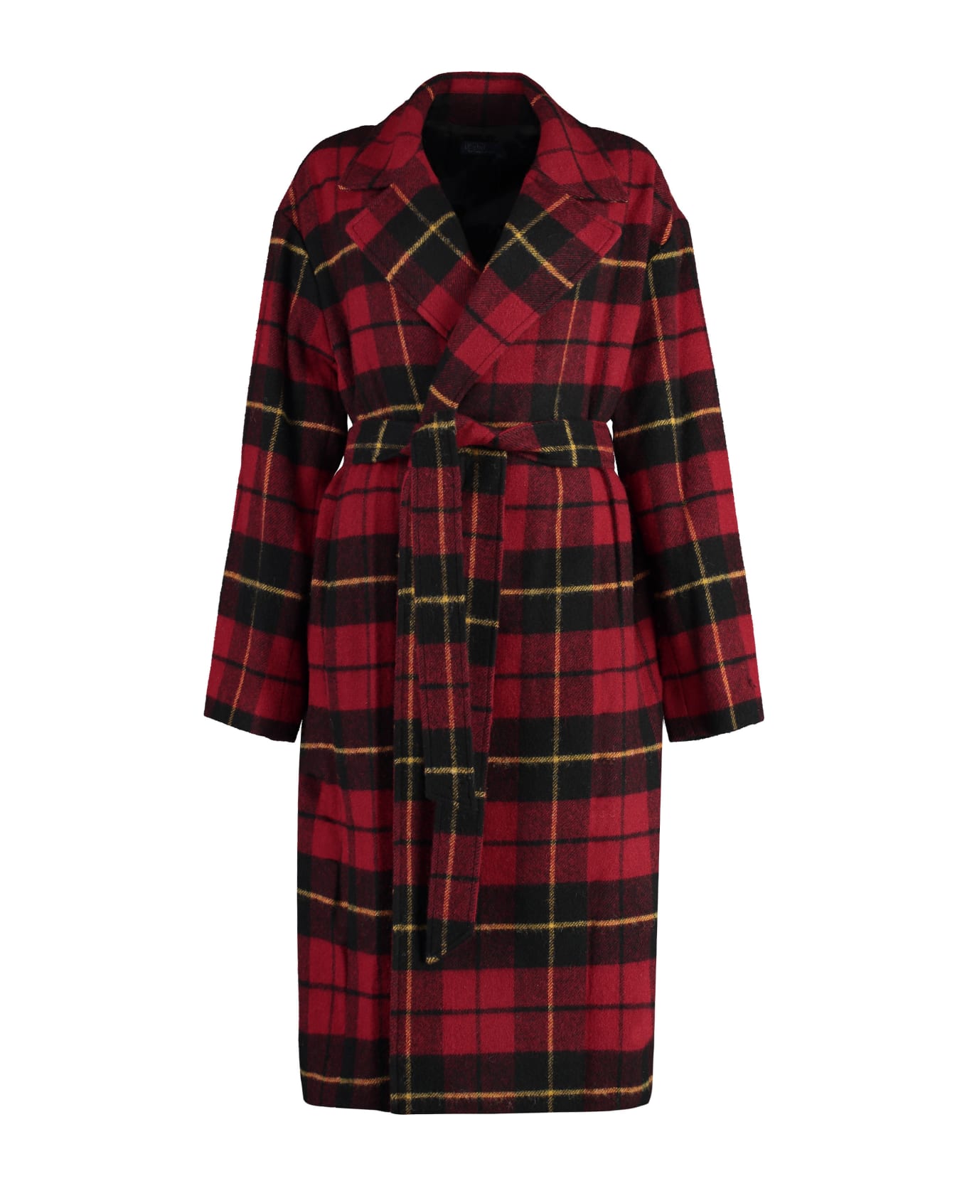 Polo Ralph Lauren Checked Wool Coat - red