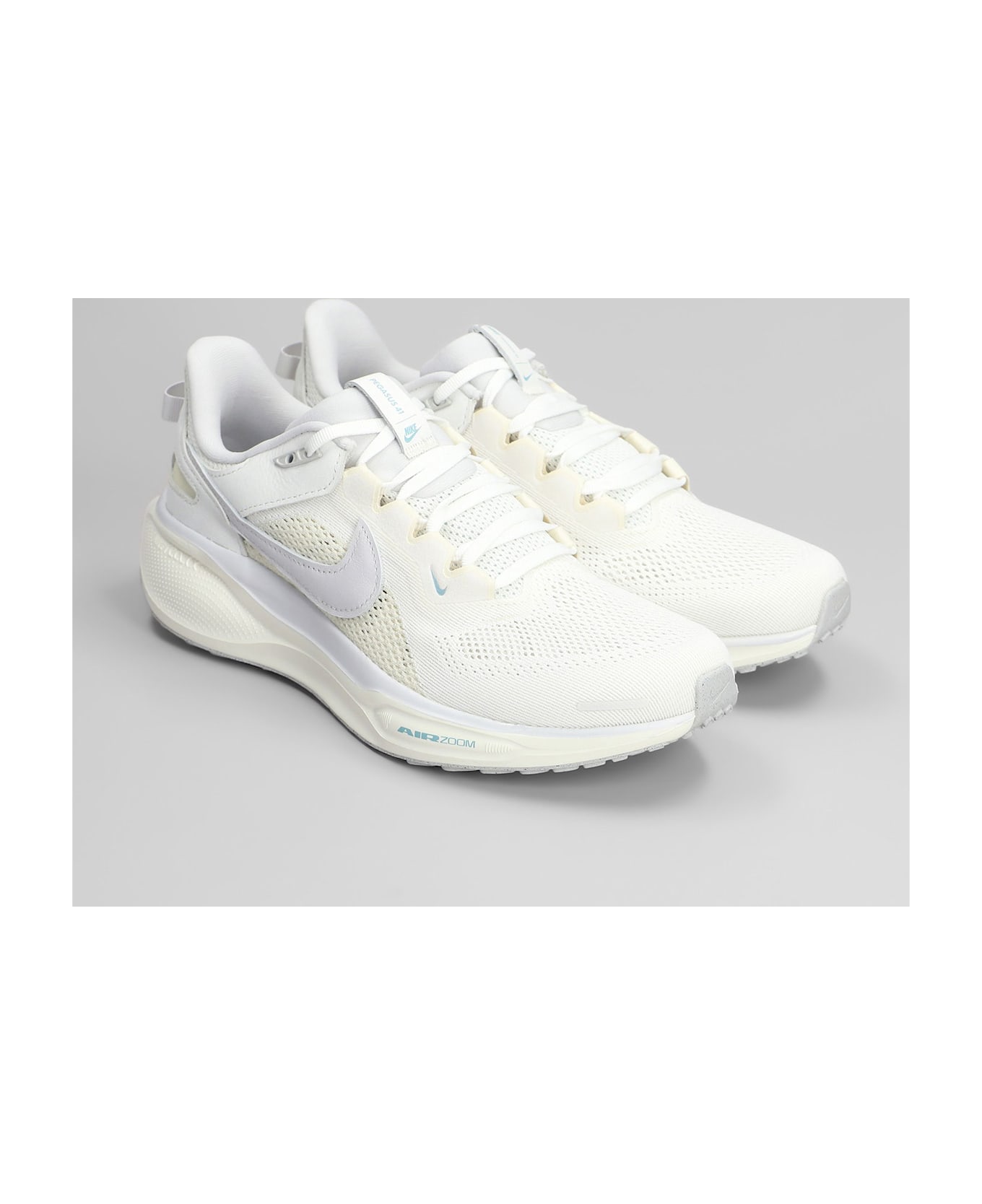 Nike Air Zoom Pegasus 41 Sneakers In White Leather And Fabric - white