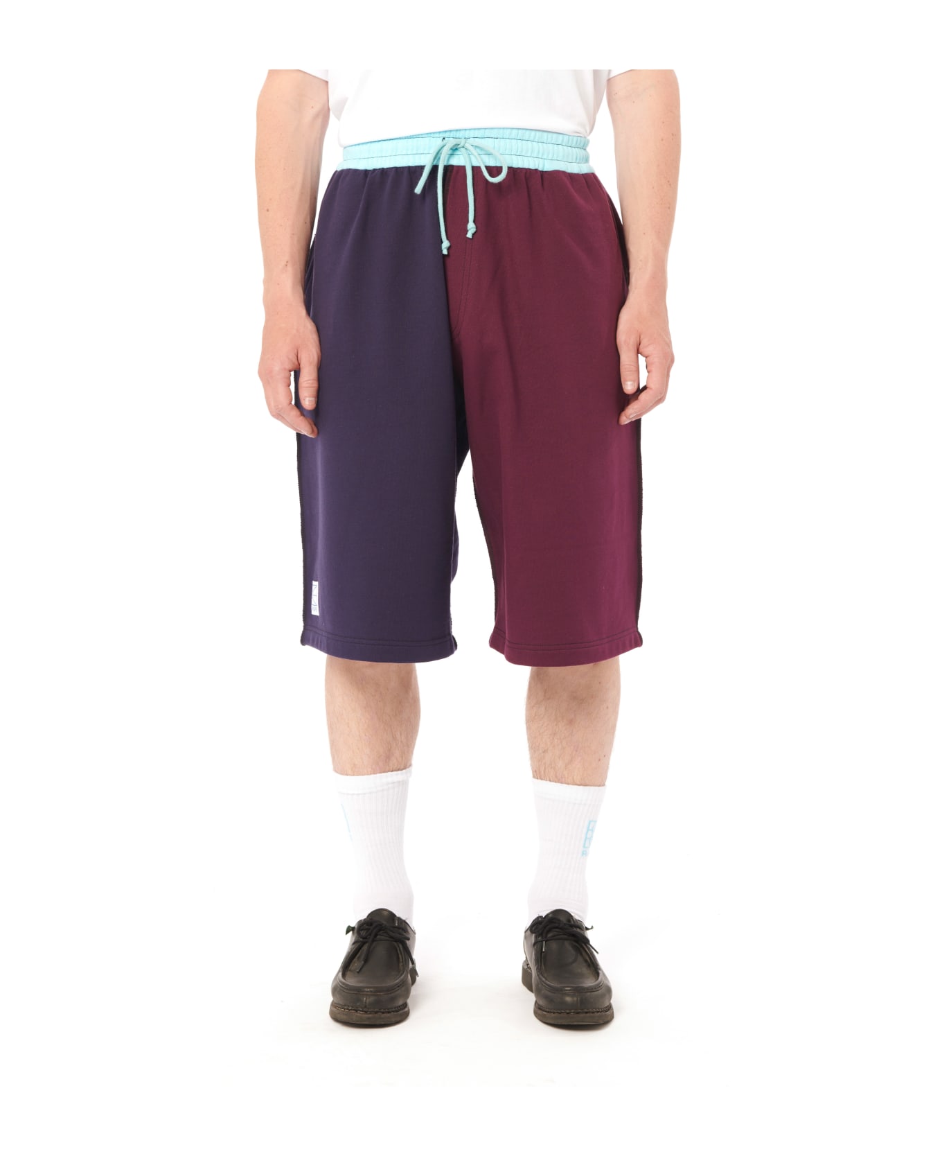 PACCBET Mix Sweat Shorts Knit - Navy ショートパンツ