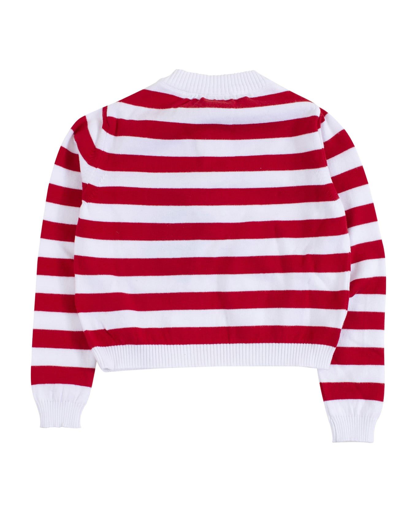 Stella Jean Girl Striped Sweater - Red ニットウェア＆スウェットシャツ