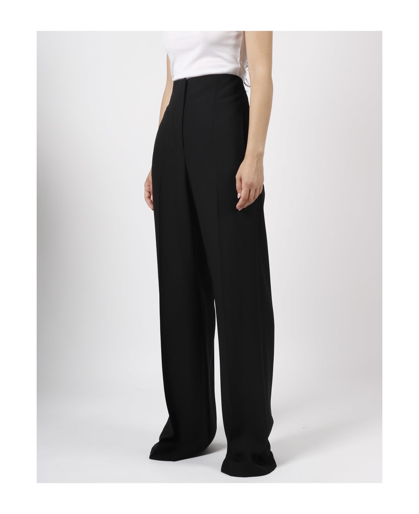 Alberta Ferretti High Waist Tailored Trousers - Black