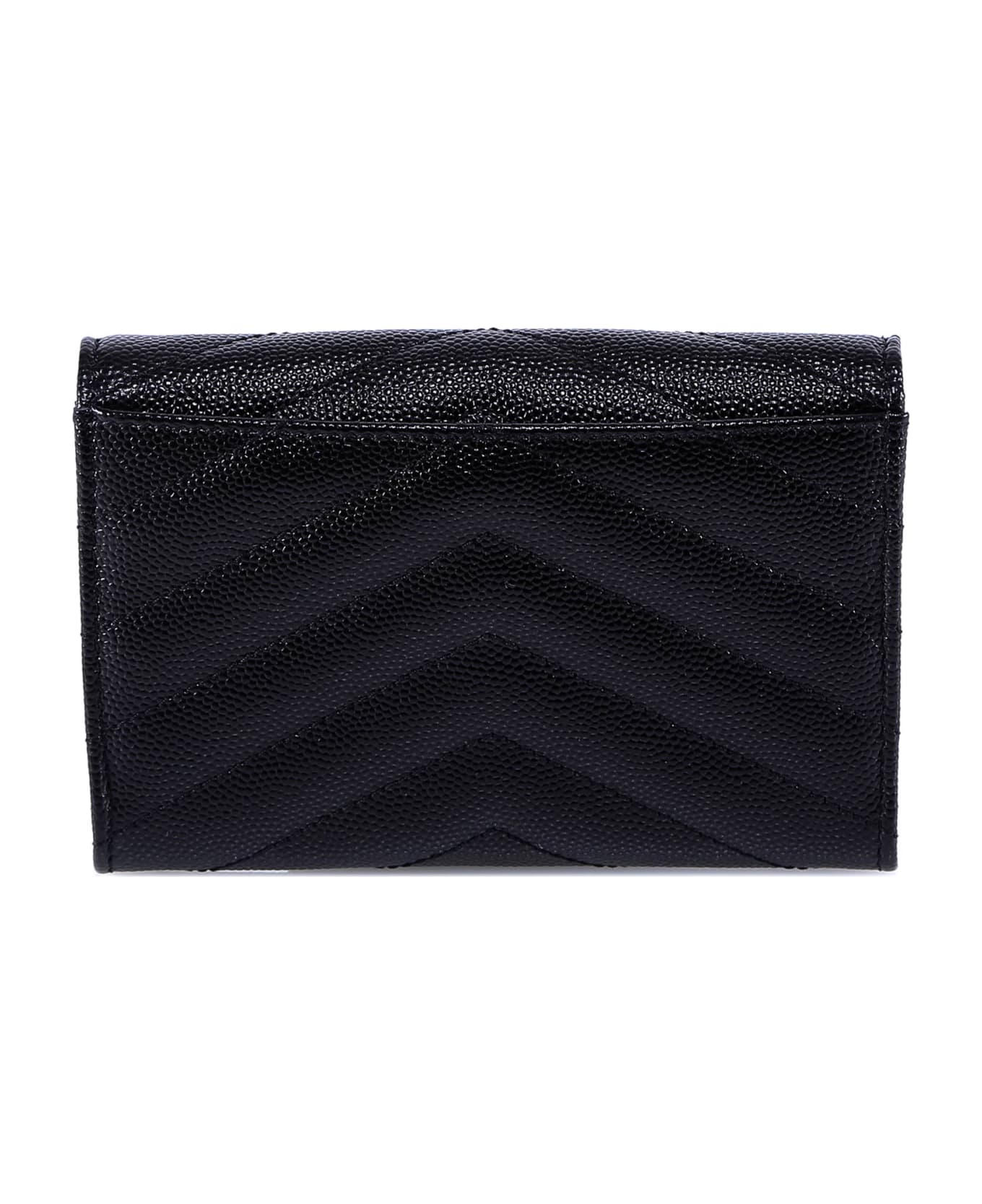 Saint Laurent Cassandra Wallet - BLACK