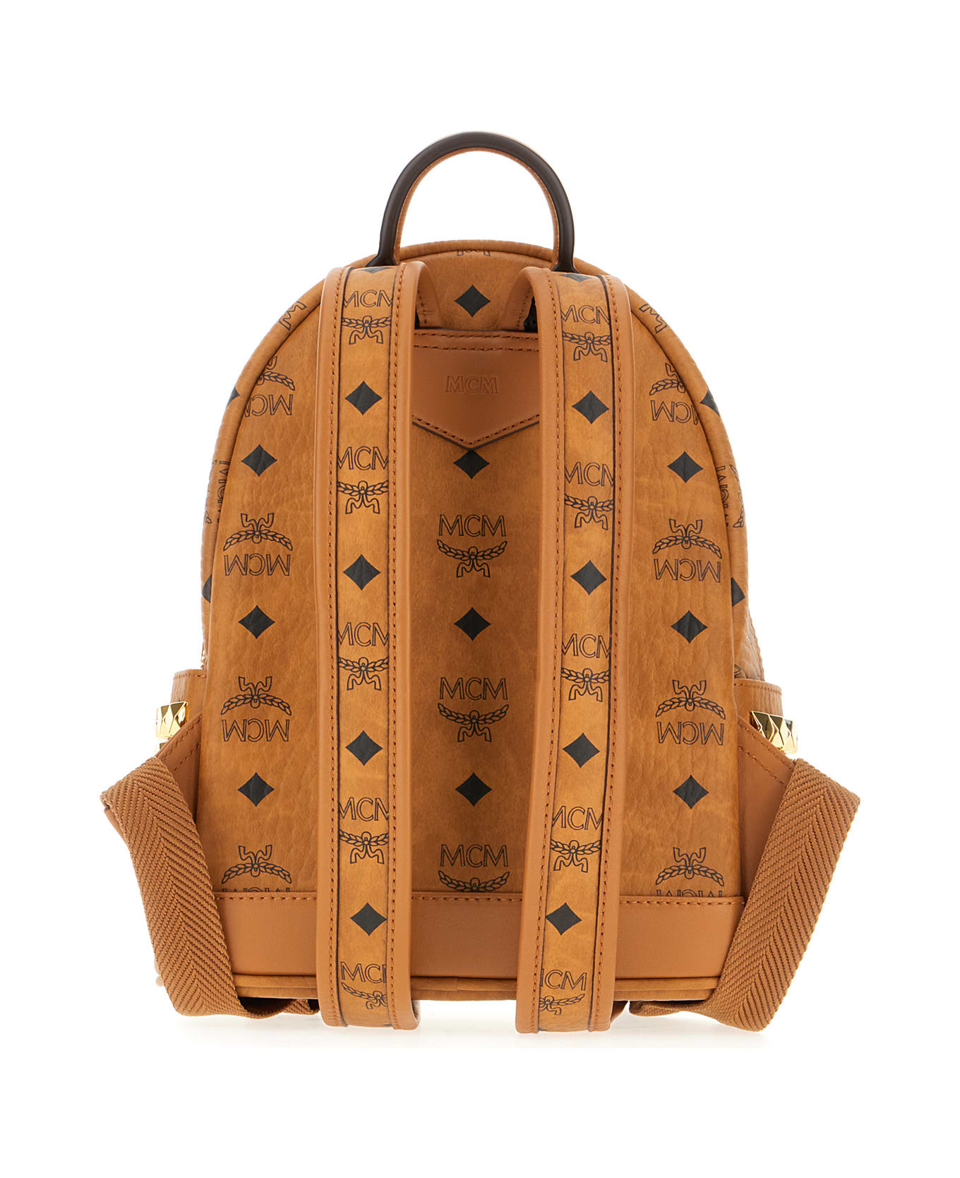 MCM Printed Synthetic Leather Backpack - Cognac