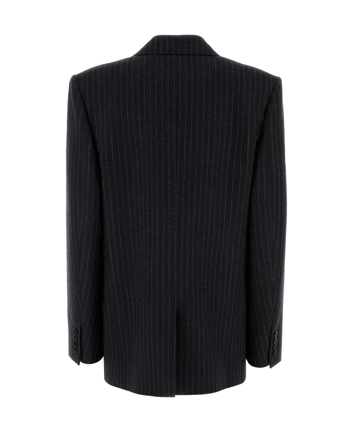 Saint Laurent Embroidered Wool Blend - GRIS BLANC