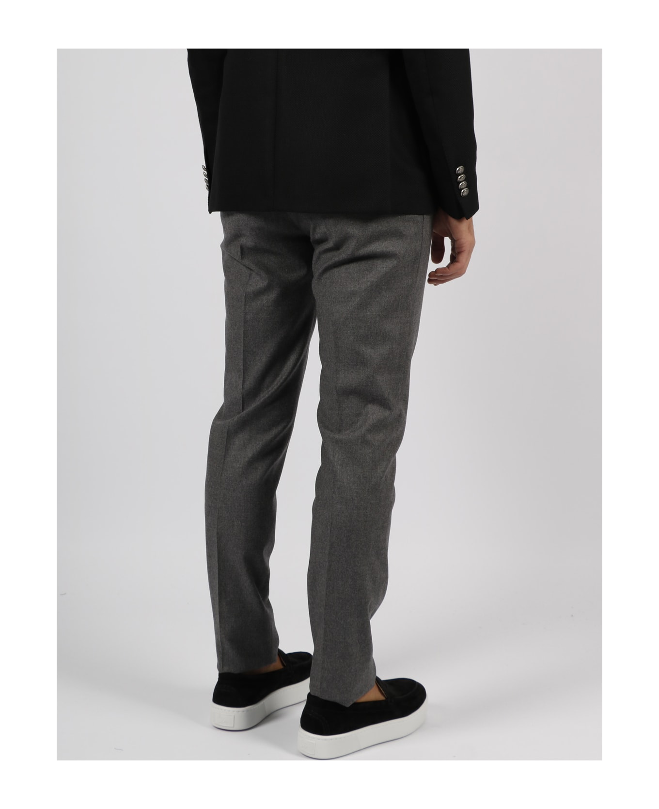 Tagliatore Wool Stretch Tailored Trousers - Grey